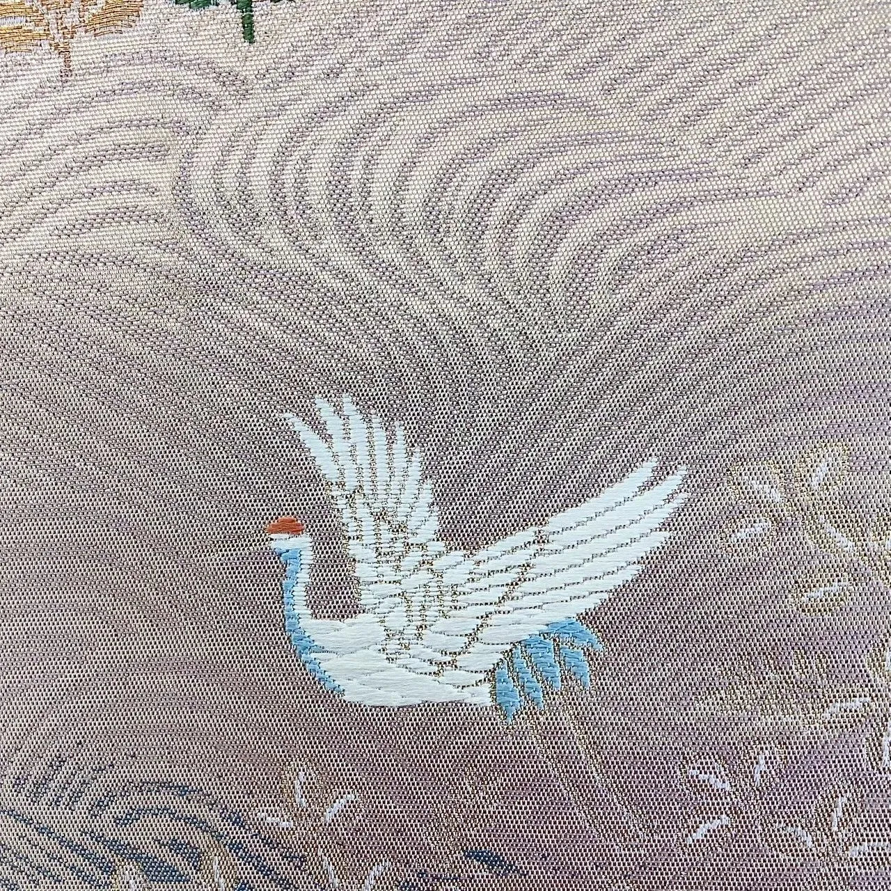 6725# Japanese Vintage Fukuro Obi Belt Kimono Fabric Silk Traditional