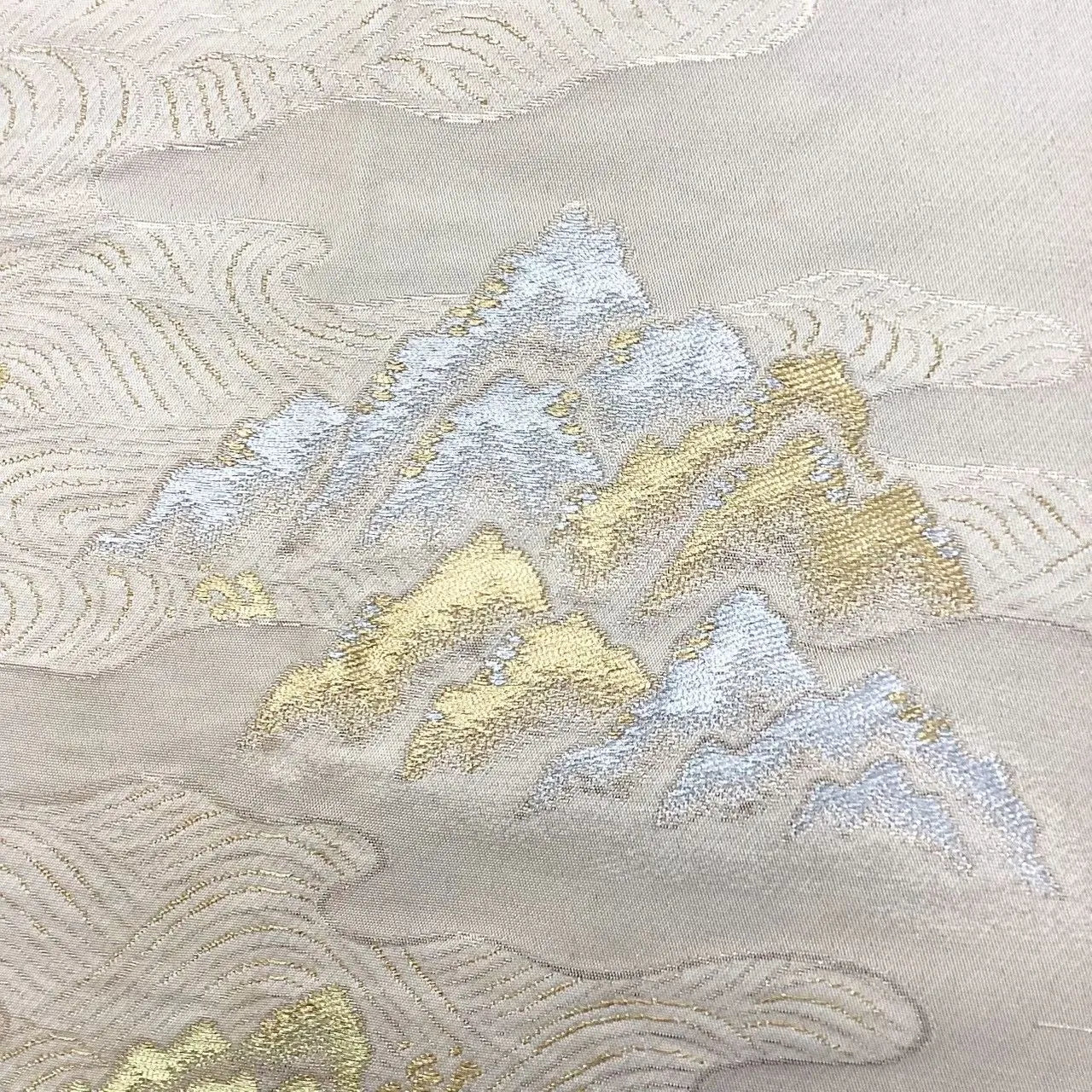 6729# Japanese Vintage Fukuro Obi Belt Kimono Fabric Silk Traditional