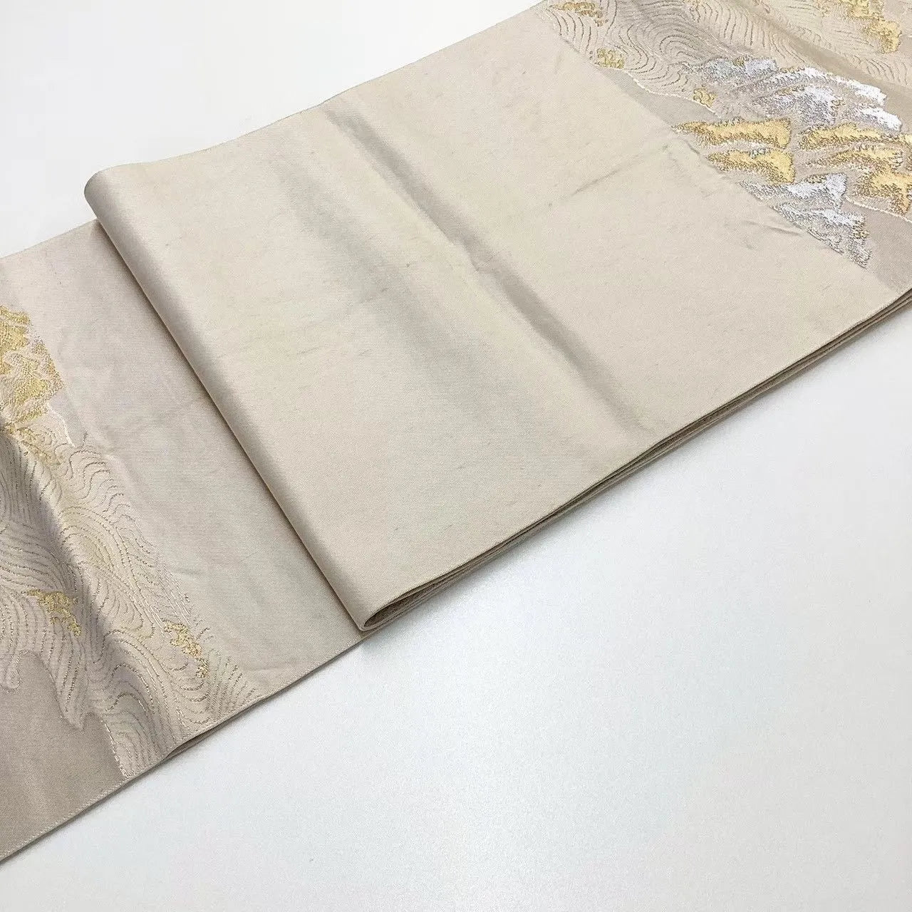 6729# Japanese Vintage Fukuro Obi Belt Kimono Fabric Silk Traditional