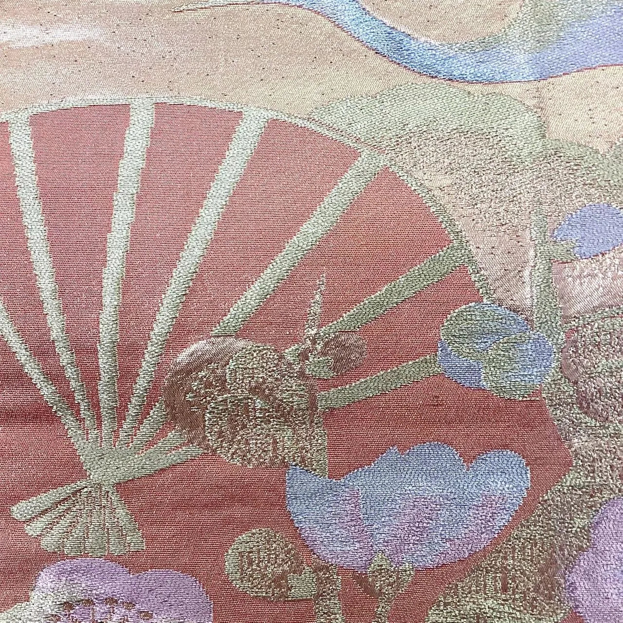 6735# Japanese Vintage Fukuro Obi Belt Kimono Fabric Silk Traditional