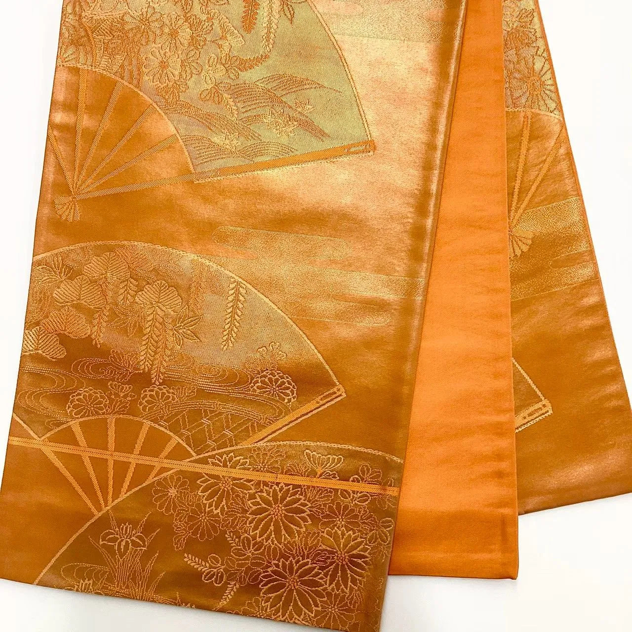 6742# Japanese Vintage Fukuro Obi Belt Kimono Fabric Silk Traditional