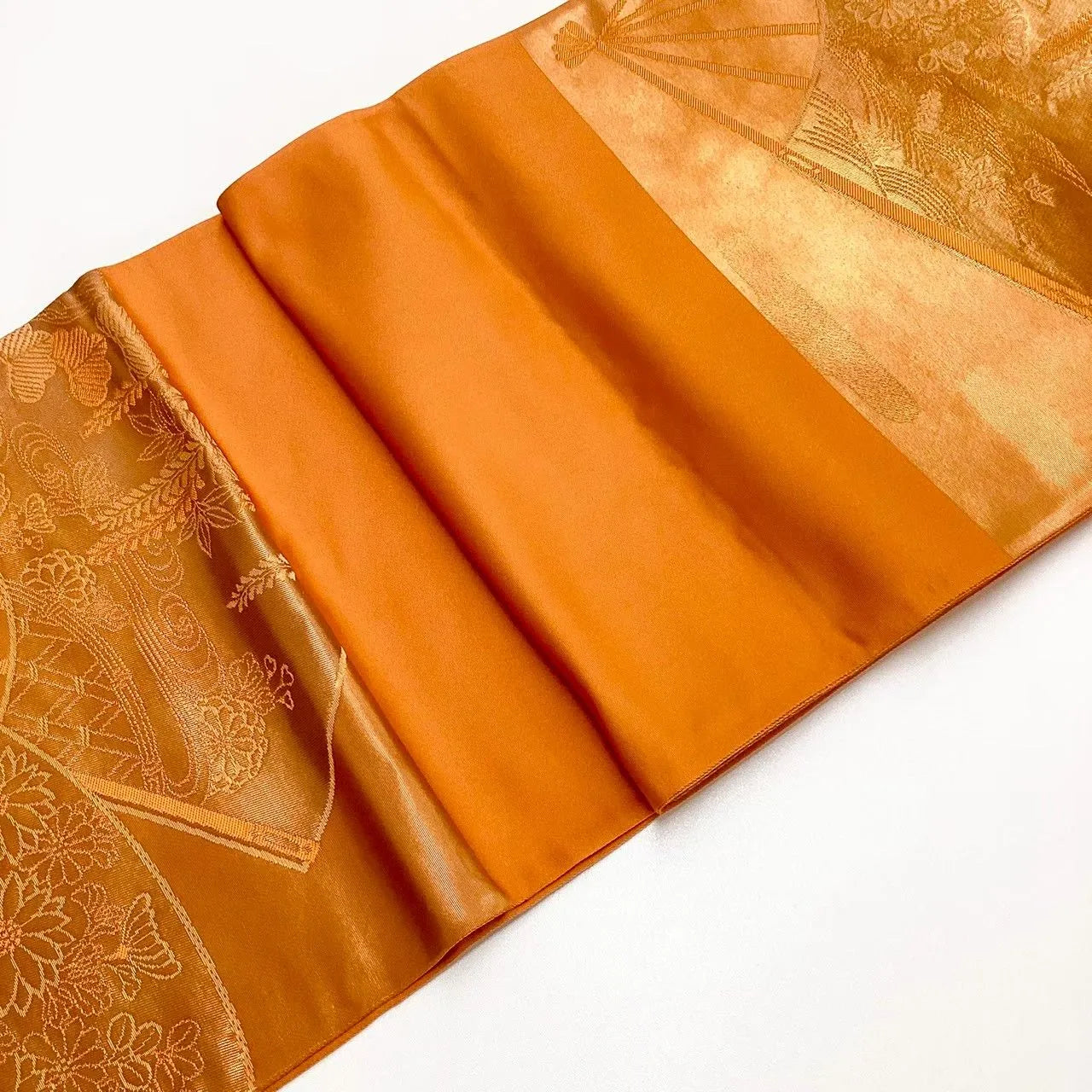 6742# Japanese Vintage Fukuro Obi Belt Kimono Fabric Silk Traditional