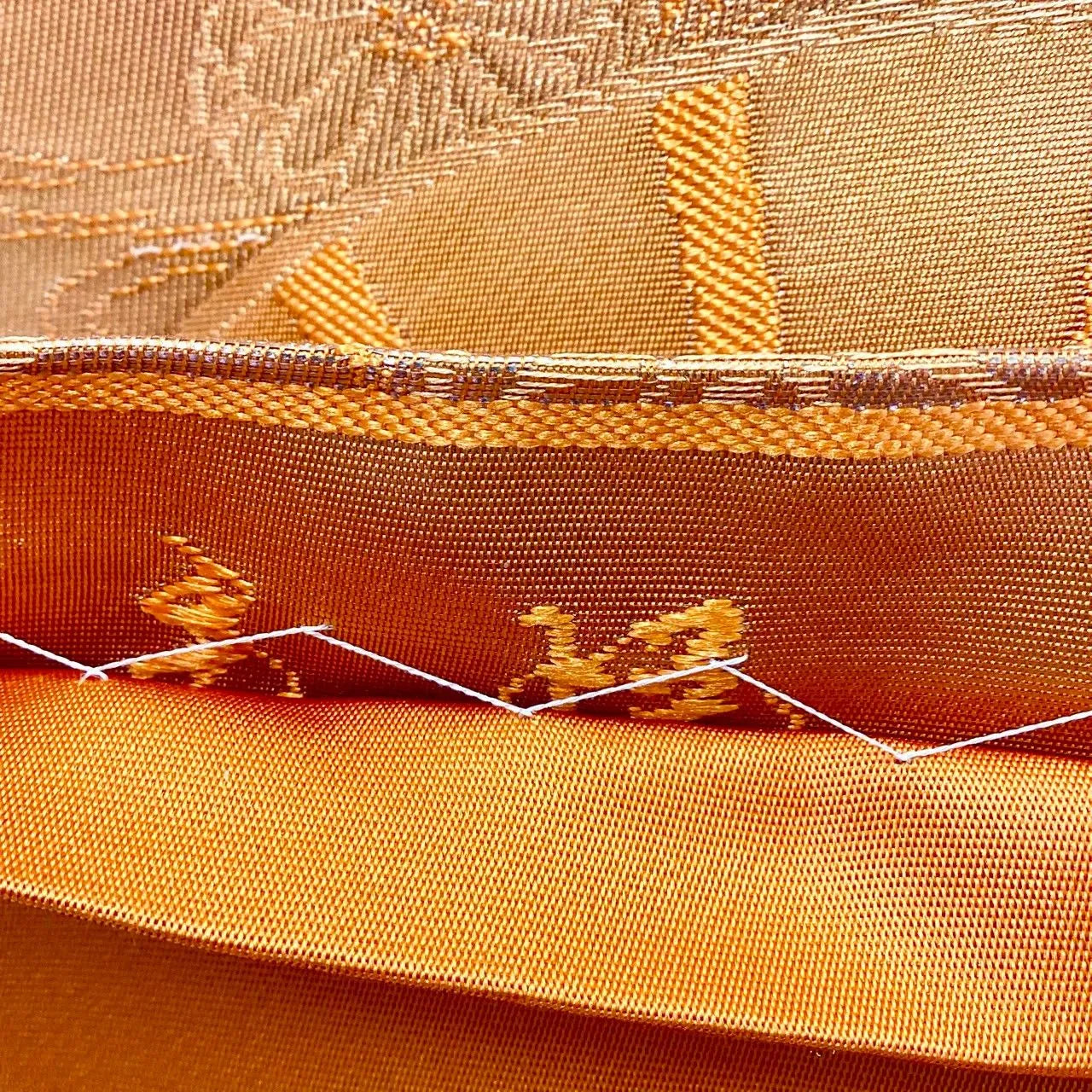 6742# Japanese Vintage Fukuro Obi Belt Kimono Fabric Silk Traditional