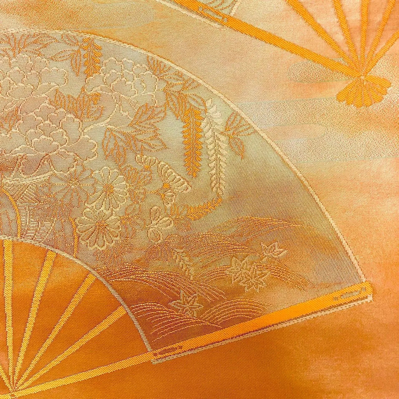 6742# Japanese Vintage Fukuro Obi Belt Kimono Fabric Silk Traditional