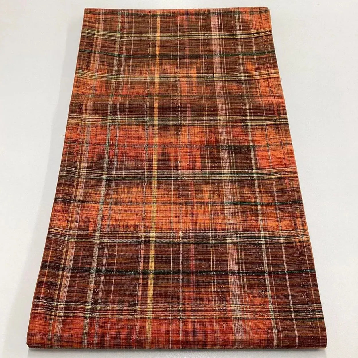 6737# Japanese Vintage Fukuro Obi Belt Kimono Pongee Fabric Silk Traditional