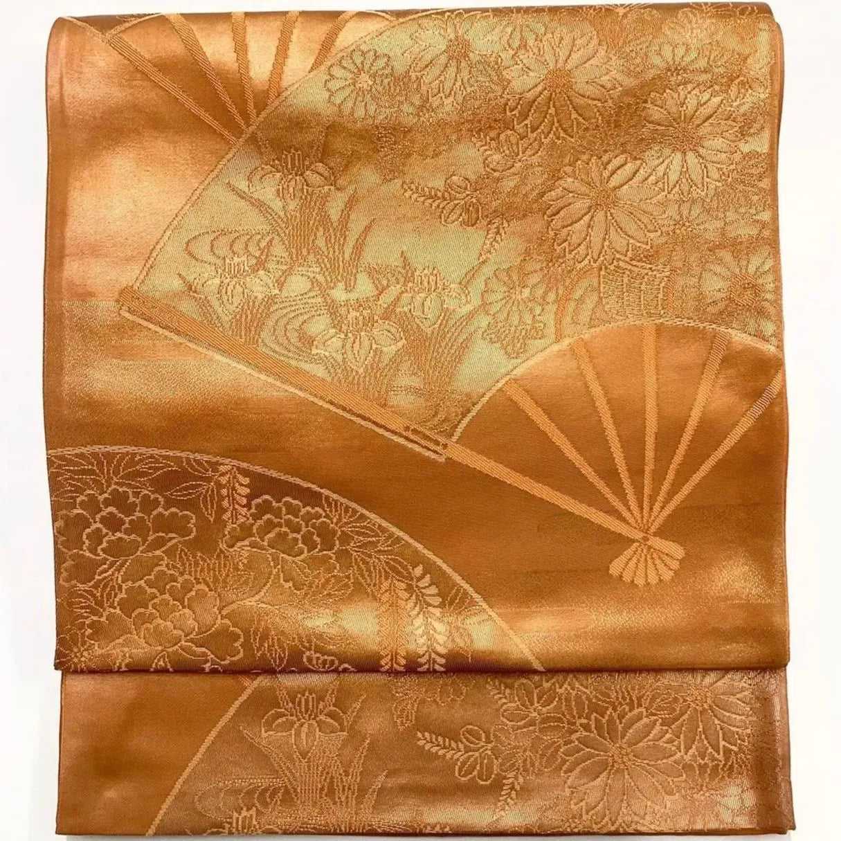 6742# Japanese Vintage Fukuro Obi Belt Kimono Fabric Silk Traditional