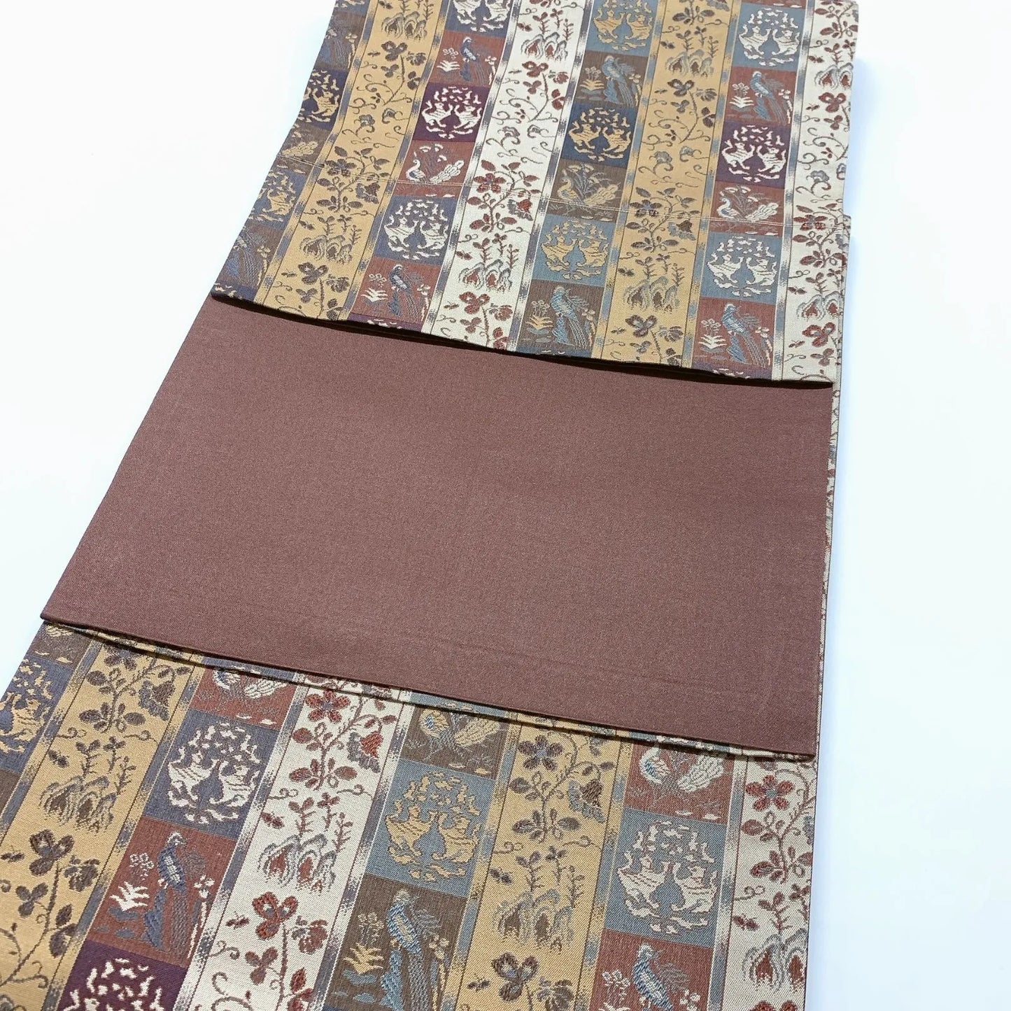 6824# Japanese Vintage Fukuro Obi Belt Kimono Fabric Silk Traditional