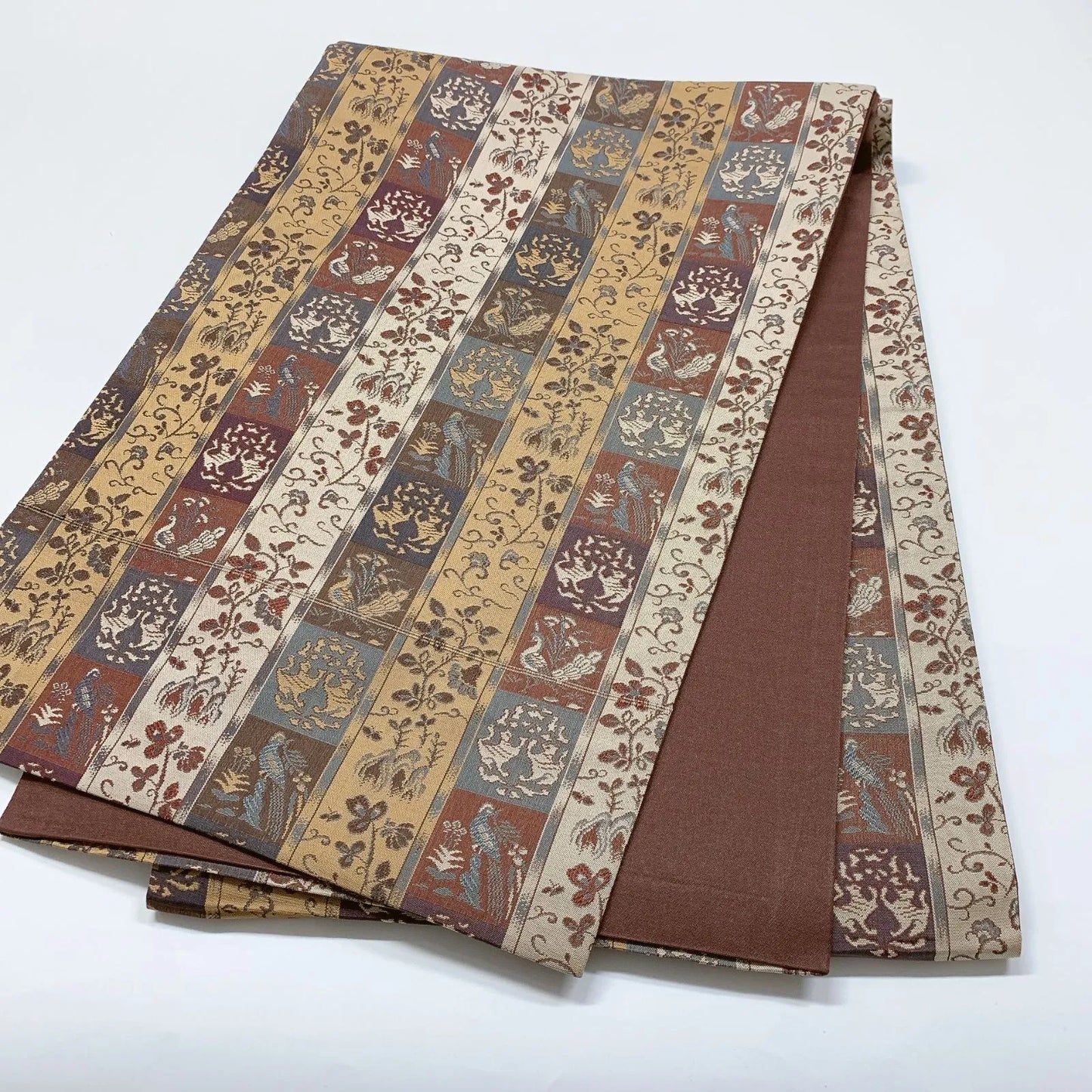 6824# Japanese Vintage Fukuro Obi Belt Kimono Fabric Silk Traditional