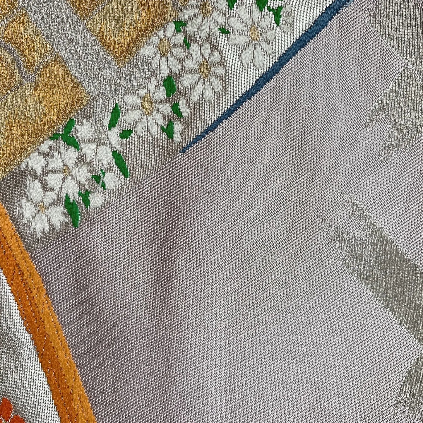 6828# Japanese Vintage Fukuro Obi Belt Kimono Fabric Silk Traditional