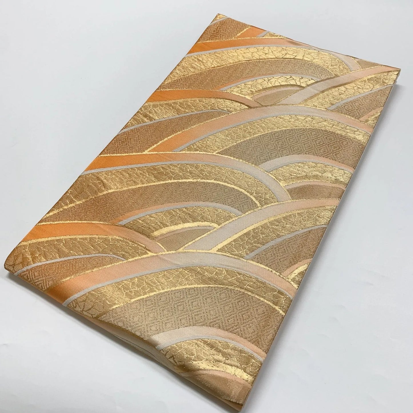 6830# Japanese Vintage Fukuro Obi Belt Kimono Fabric Silk Traditional