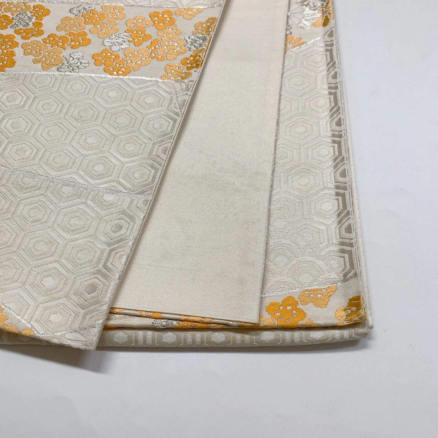 6831# Japanese Vintage Fukuro Obi Belt Kimono Fabric Silk Traditional Embroidery