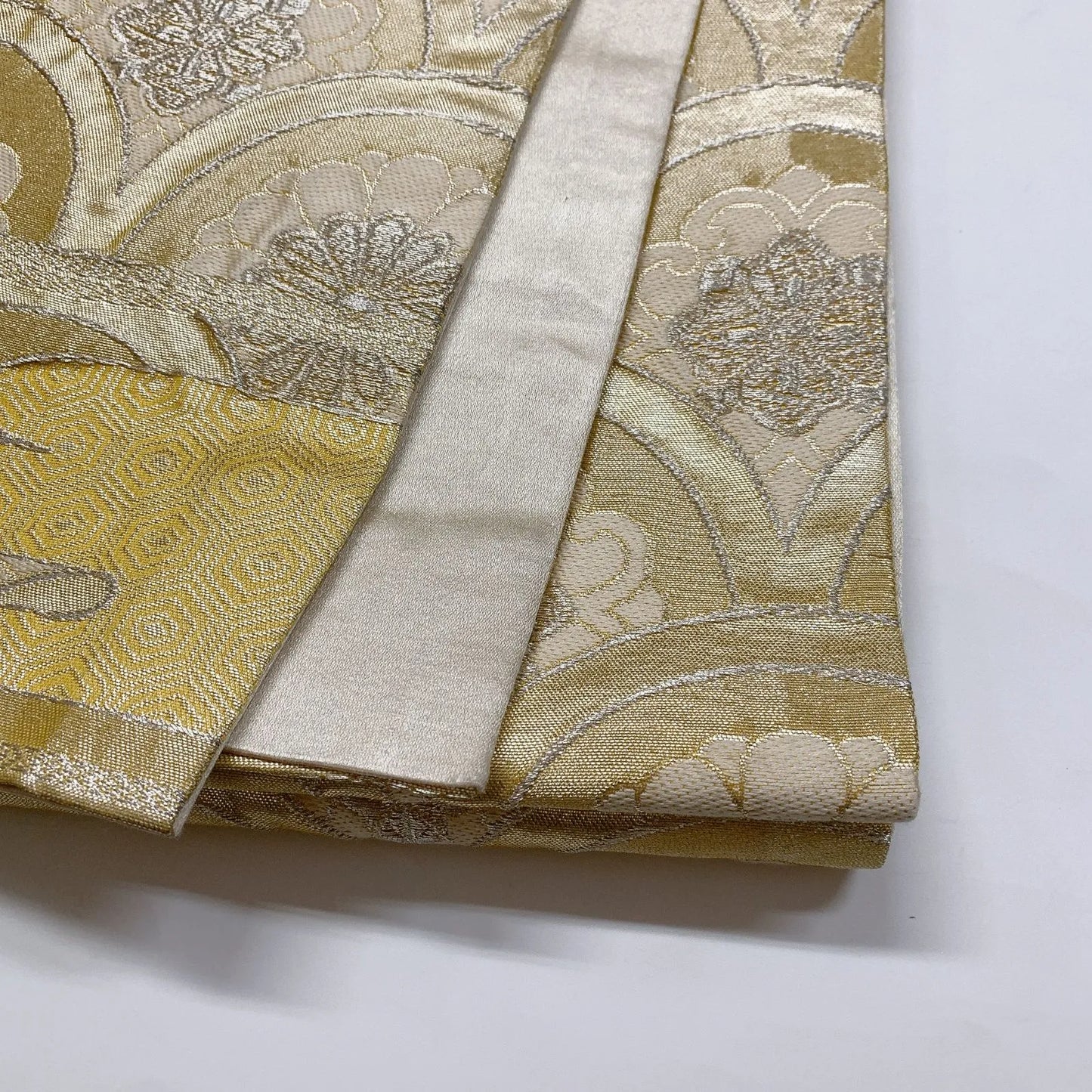 6838# Japanese Vintage Fukuro Obi Belt Kimono Fabric Silk Traditional