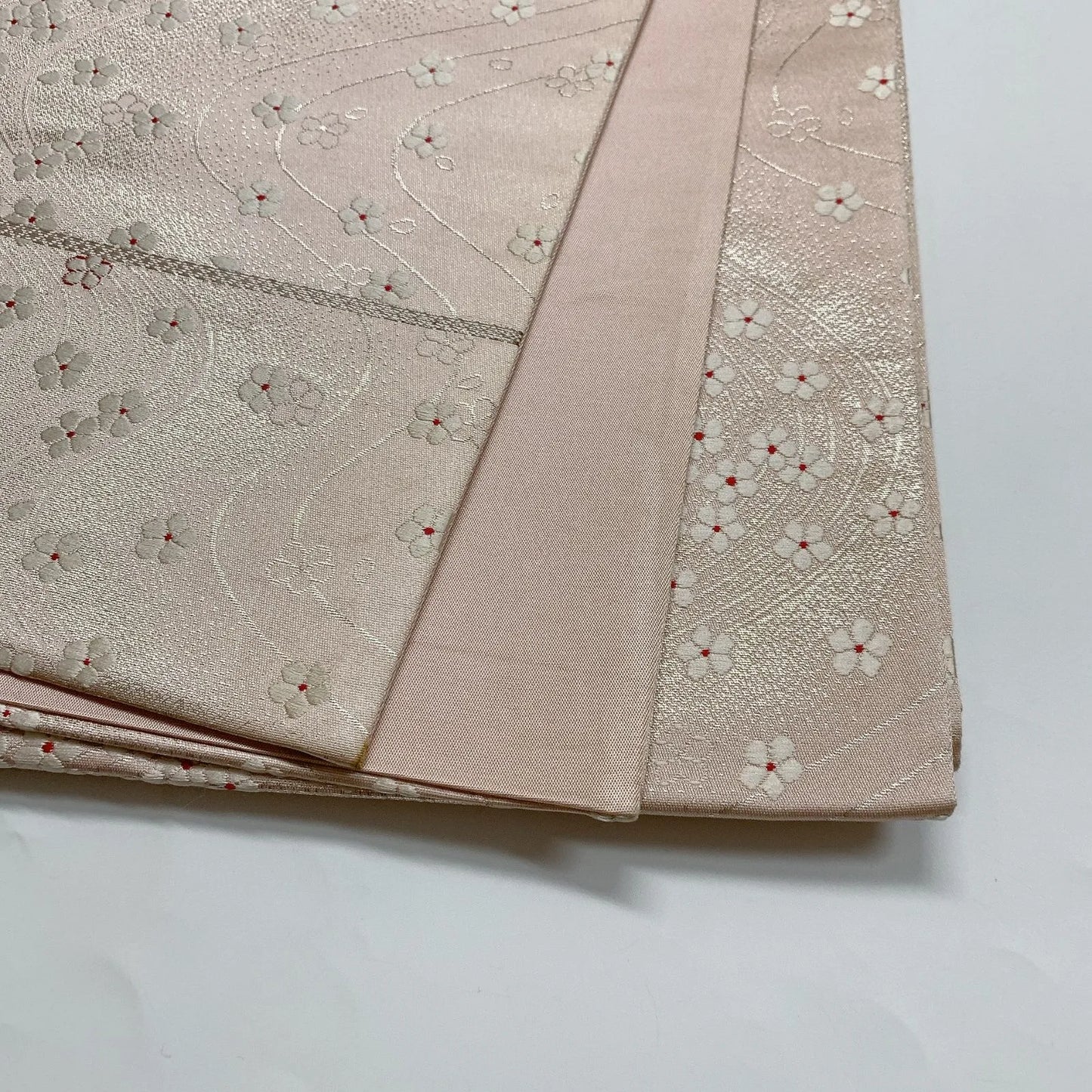 6840# Japanese Vintage Fukuro Obi Belt Kimono Fabric Silk Traditional Embroidery　