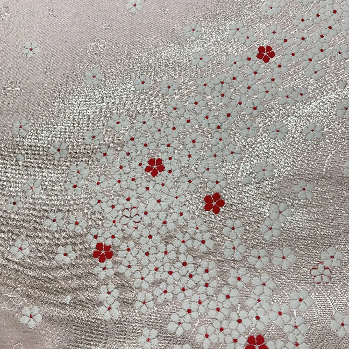 6840# Japanese Vintage Fukuro Obi Belt Kimono Fabric Silk Traditional Embroidery　