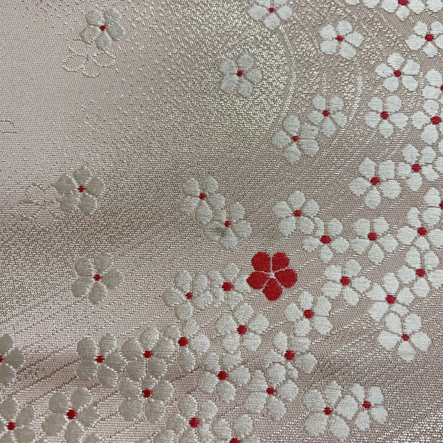 6840# Japanese Vintage Fukuro Obi Belt Kimono Fabric Silk Traditional Embroidery　