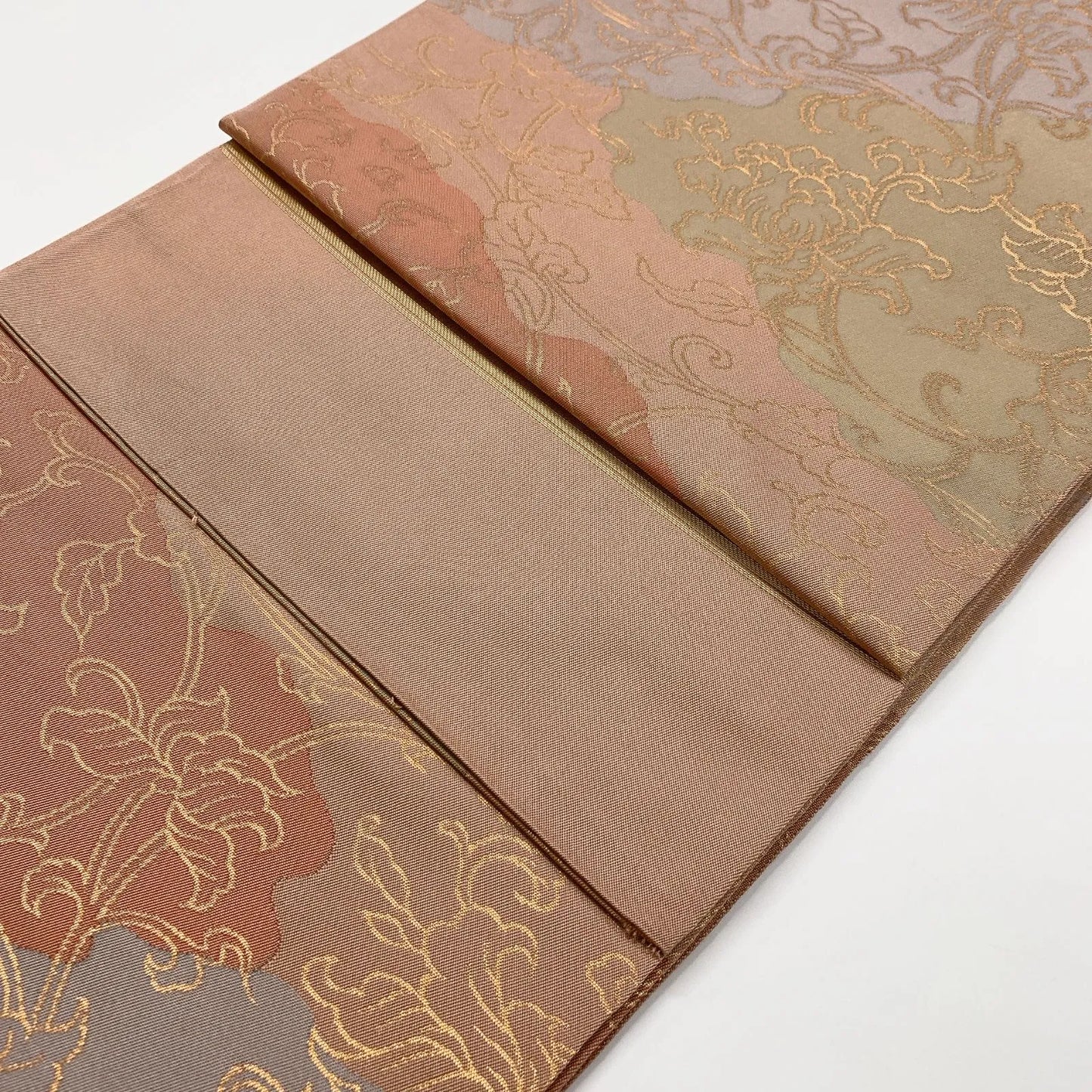 6841# Japanese Vintage Fukuro Obi Belt Kimono Fabric Silk Traditional 　