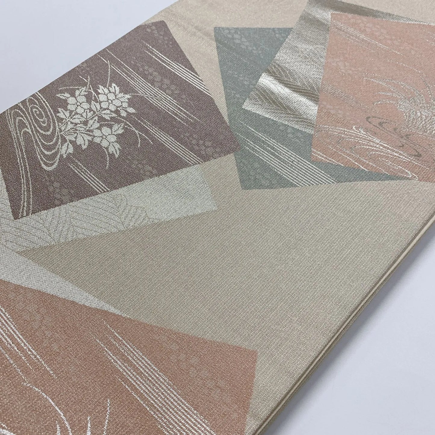 6842# Japanese Vintage Fukuro Obi Belt Kimono Fabric Silk Traditional