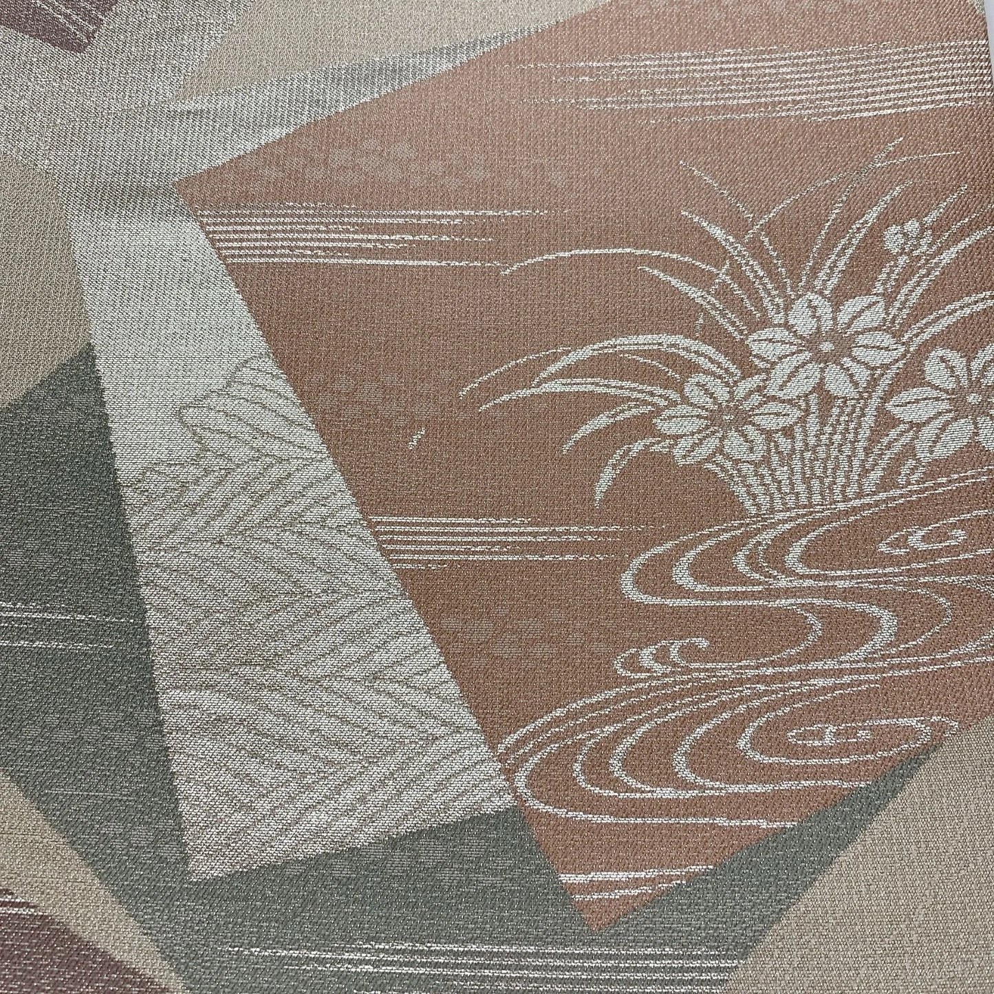 6842# Japanese Vintage Fukuro Obi Belt Kimono Fabric Silk Traditional