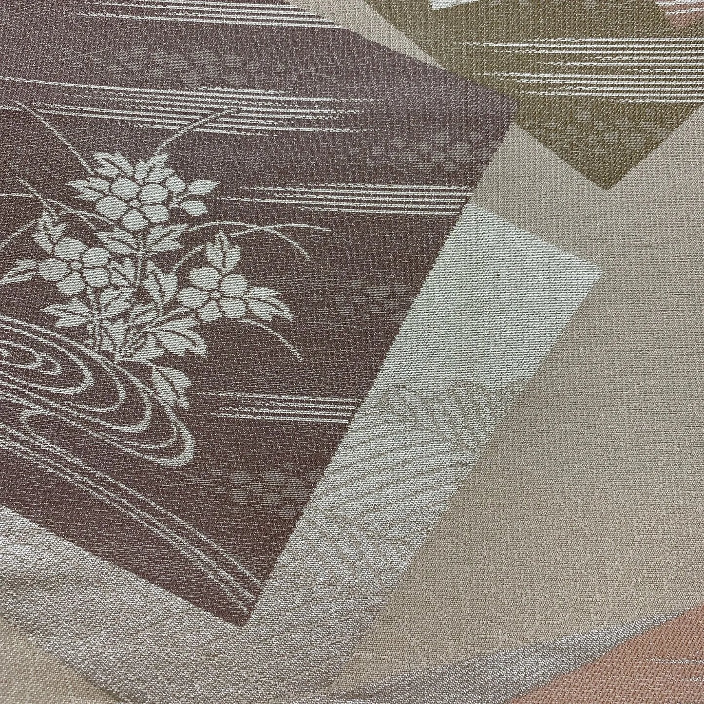 6842# Japanese Vintage Fukuro Obi Belt Kimono Fabric Silk Traditional