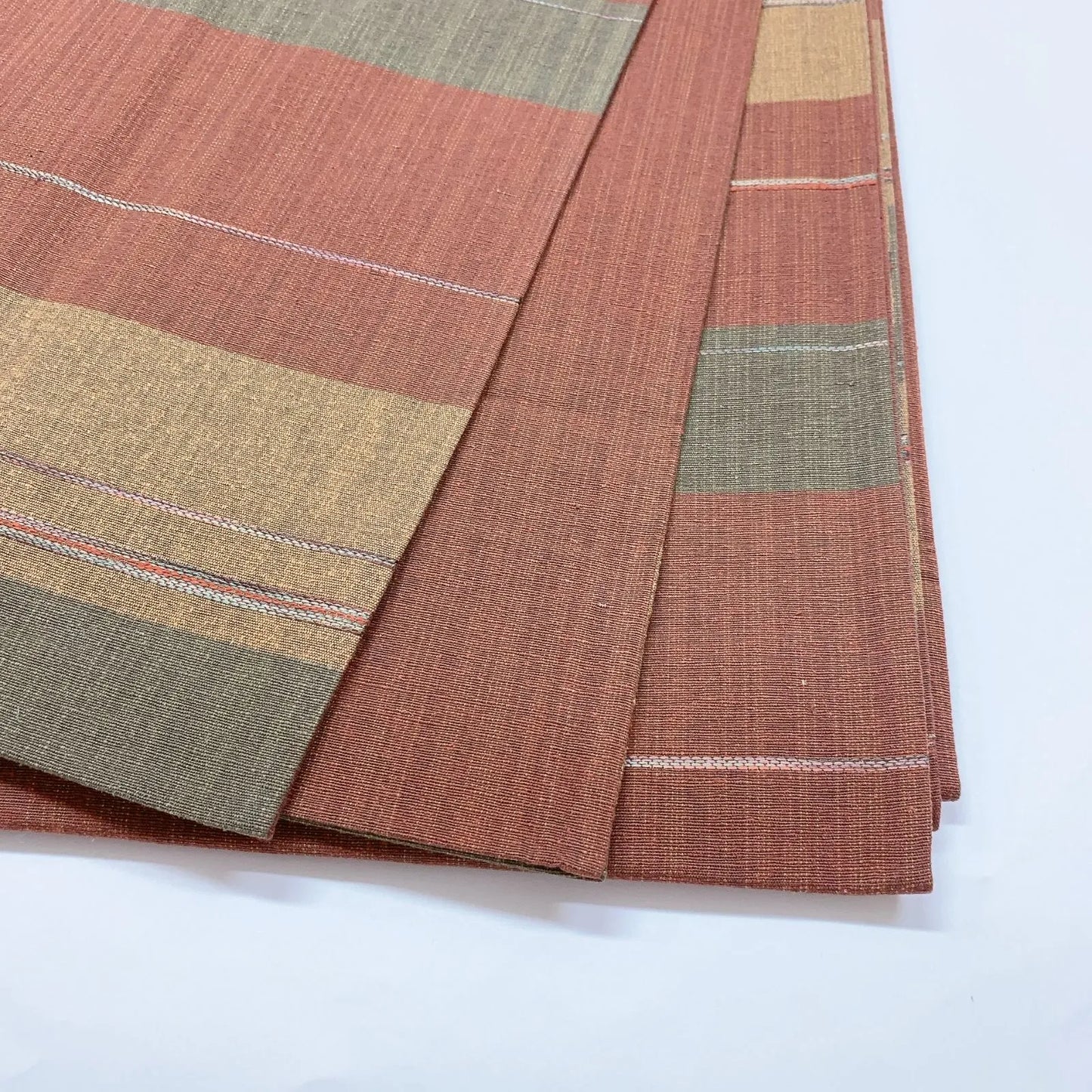 6845# Japanese Vintage Fukuro Obi Belt Kimono Pongee Fabric Silk Traditional