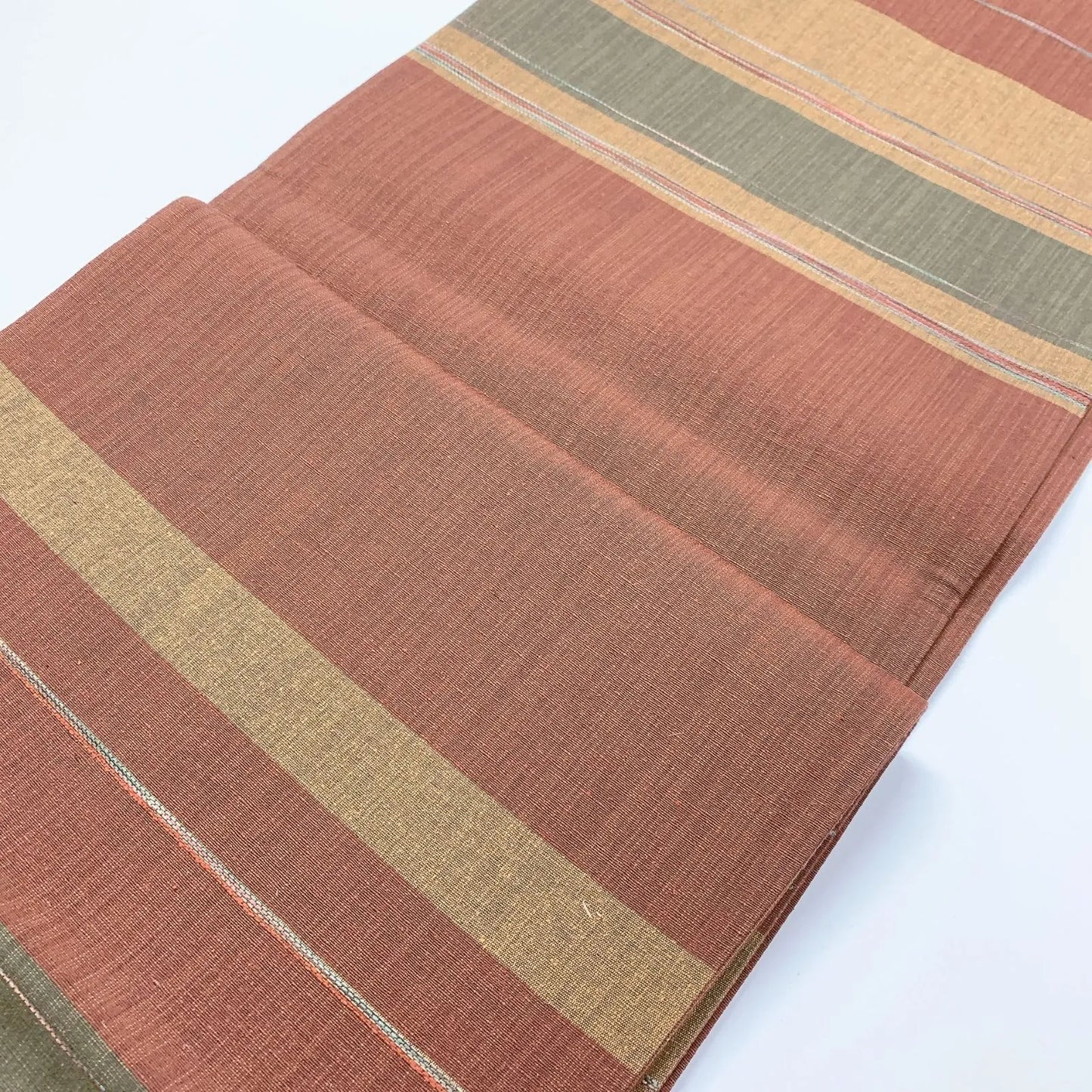 6845# Japanese Vintage Fukuro Obi Belt Kimono Pongee Fabric Silk Traditional