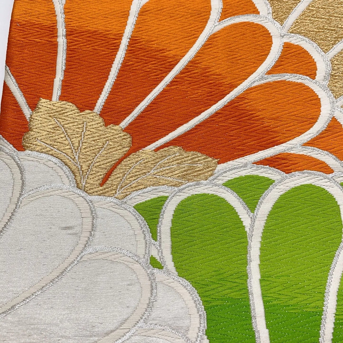 6847# Japanese Vintage Fukuro Obi Belt Kimono Fabric Silk Traditional