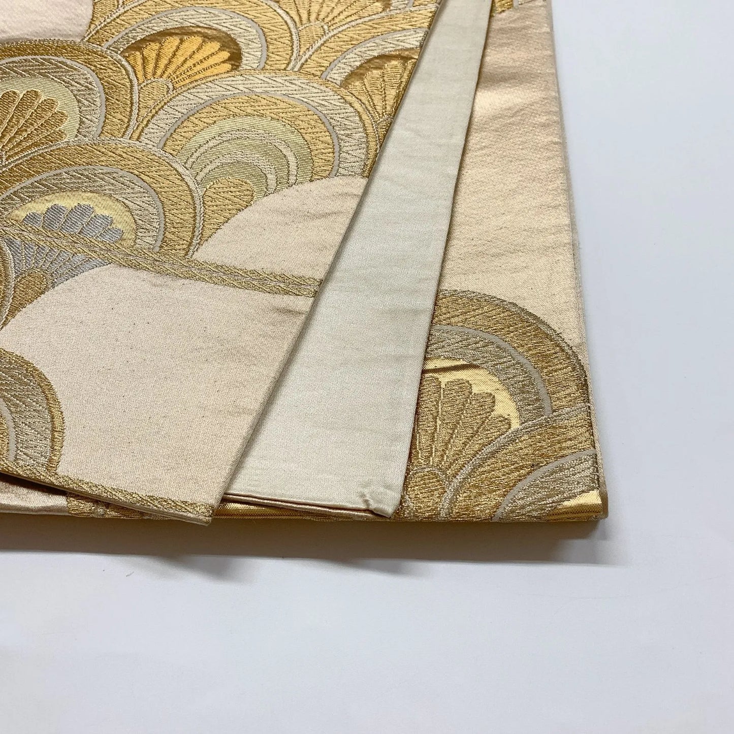 6849# Japanese Vintage Fukuro Obi Belt Kimono Fabric Silk Traditional