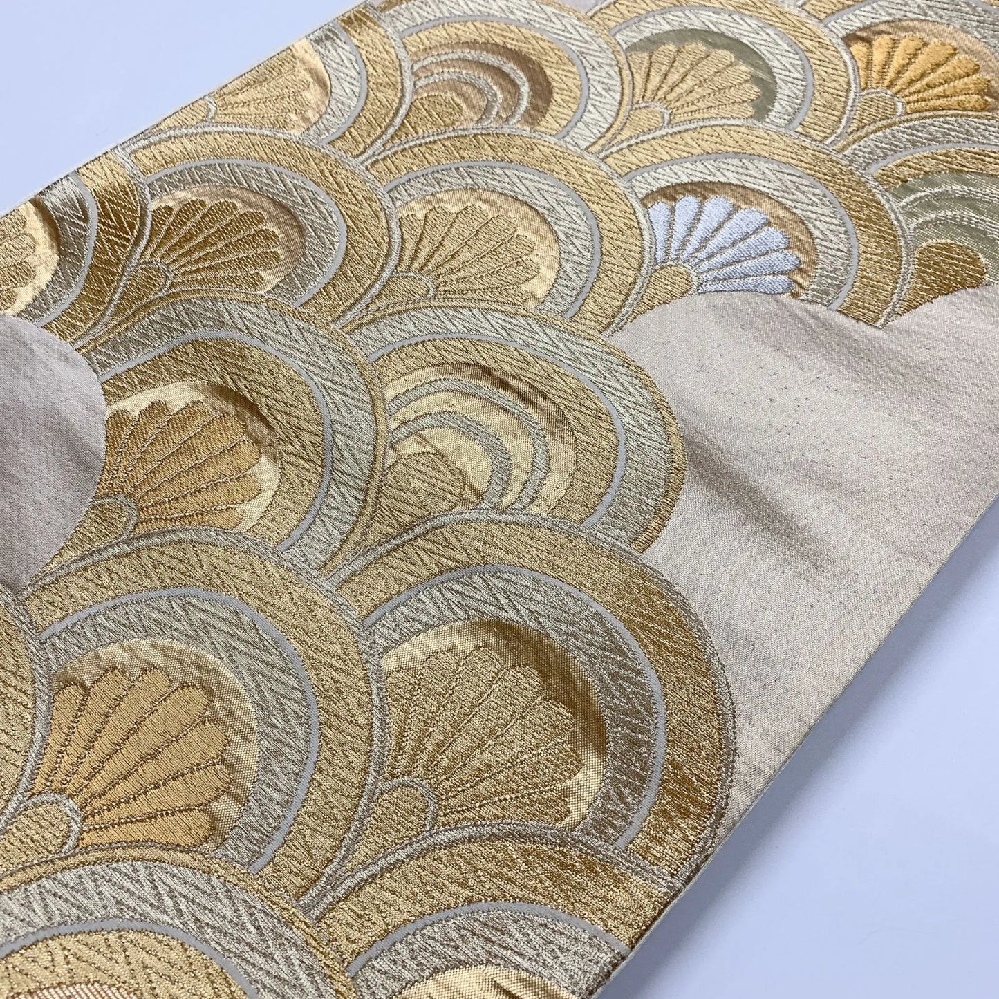 6849# Japanese Vintage Fukuro Obi Belt Kimono Fabric Silk Traditional