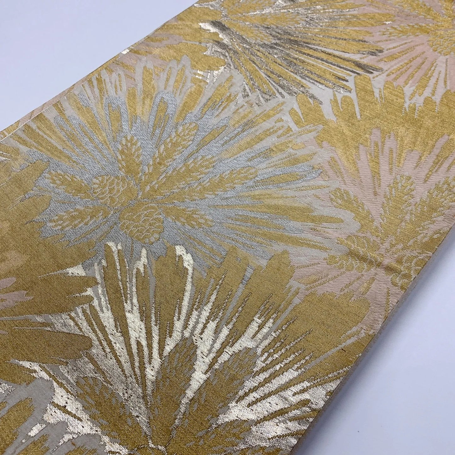 6850# Japanese Vintage Fukuro Obi Belt Kimono Fabric Silk Traditional