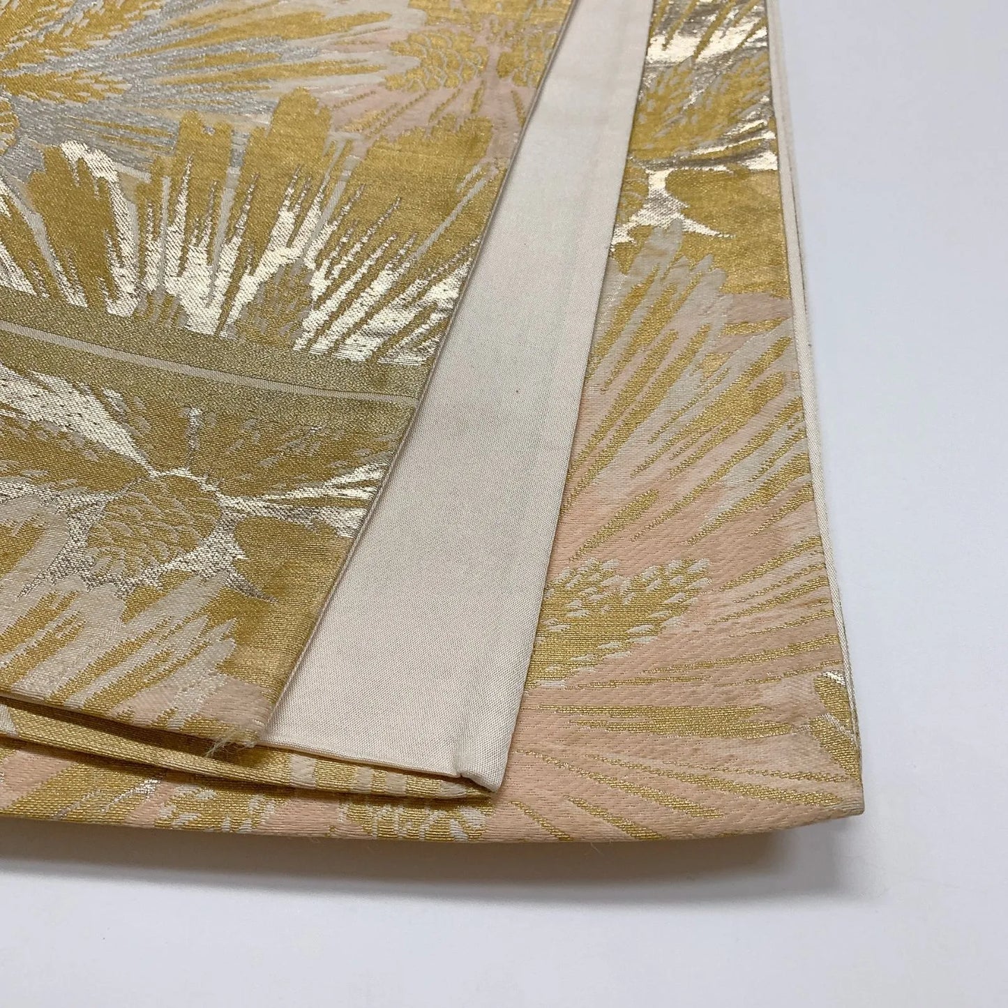 6850# Japanese Vintage Fukuro Obi Belt Kimono Fabric Silk Traditional