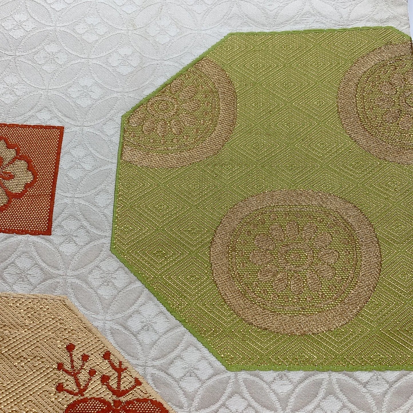 6851# Japanese Vintage Fukuro Obi Belt Kimono Fabric Silk Traditional Untailored