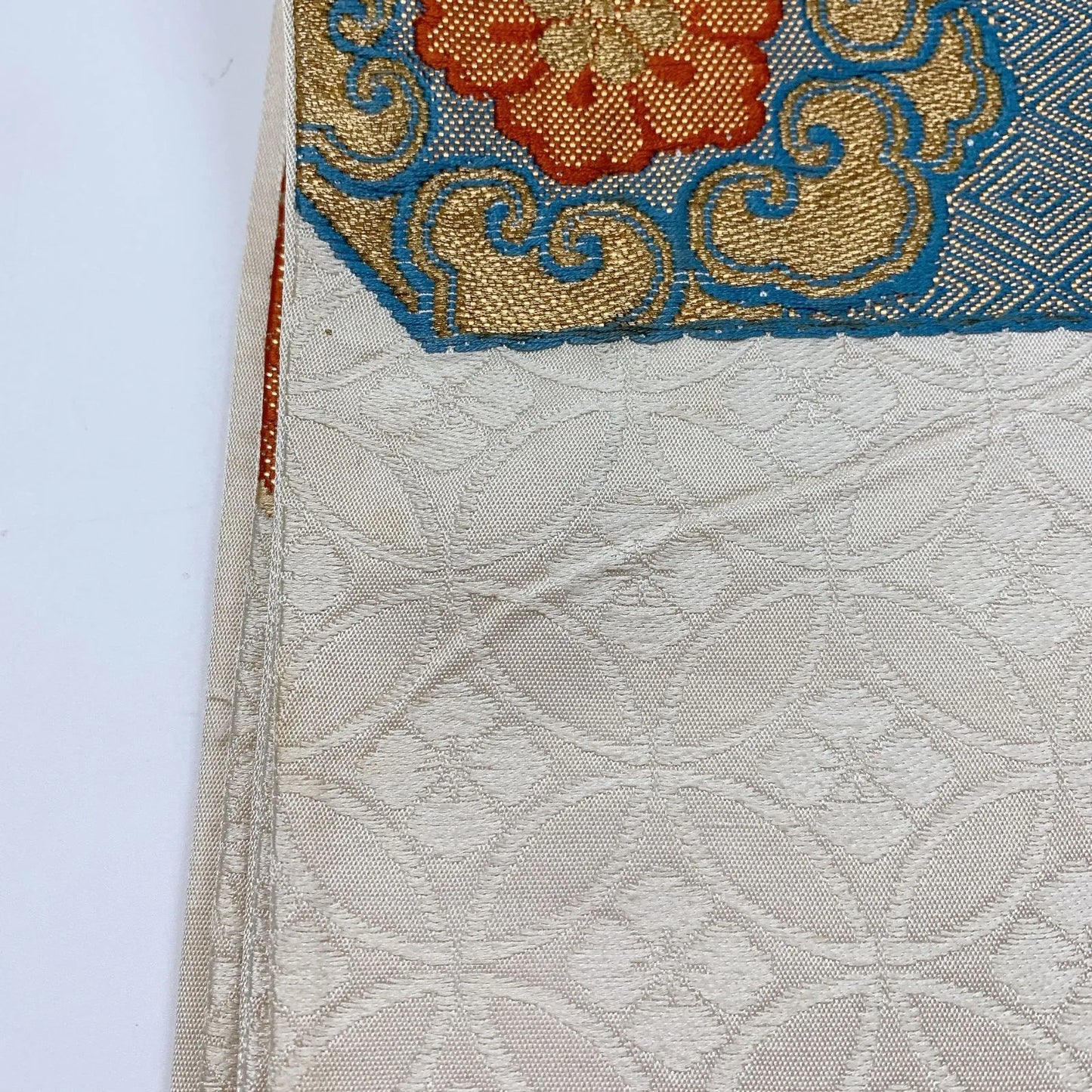 6851# Japanese Vintage Fukuro Obi Belt Kimono Fabric Silk Traditional Untailored