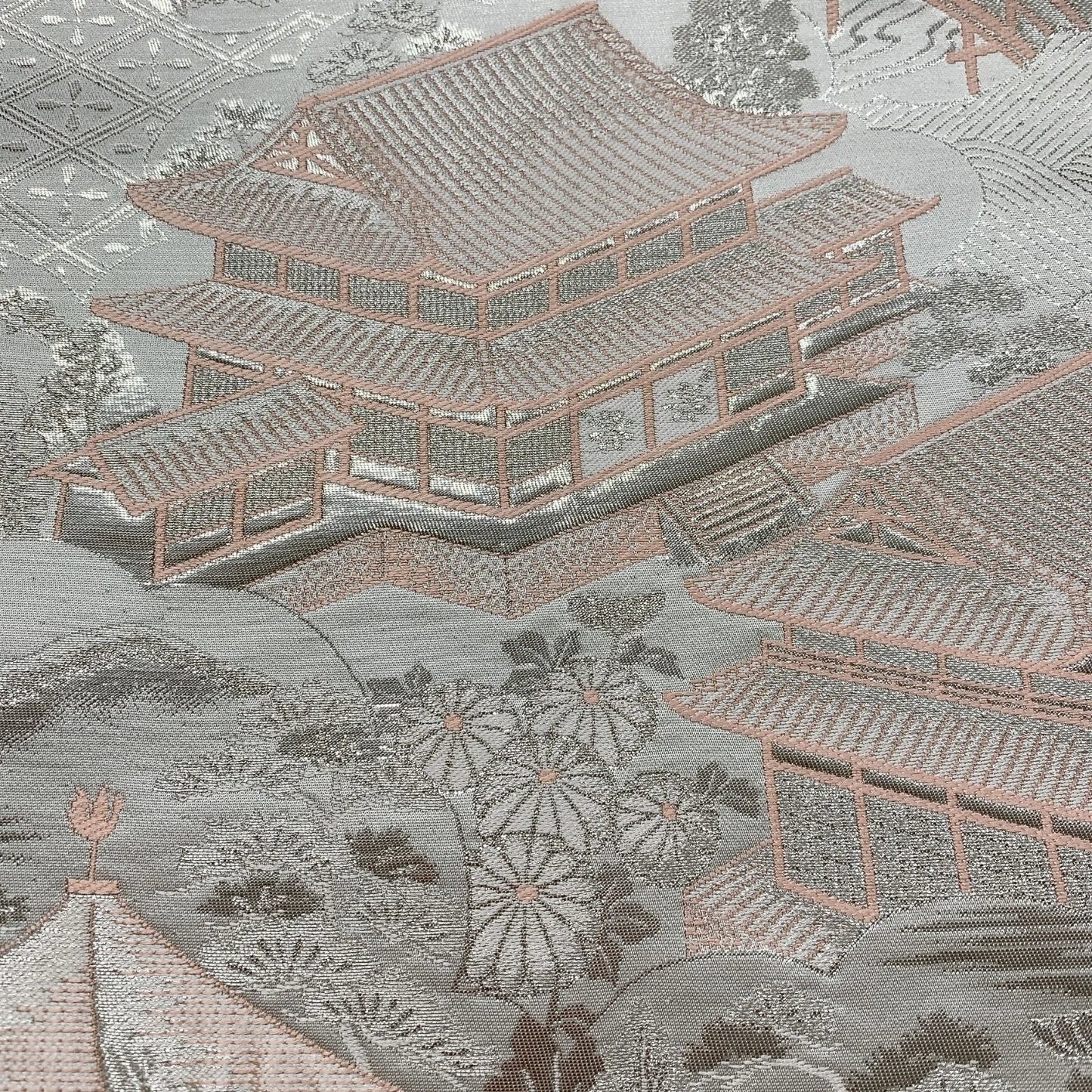 6852# Japanese Vintage Fukuro Obi Belt Kimono Fabric Silk Traditional Untailored