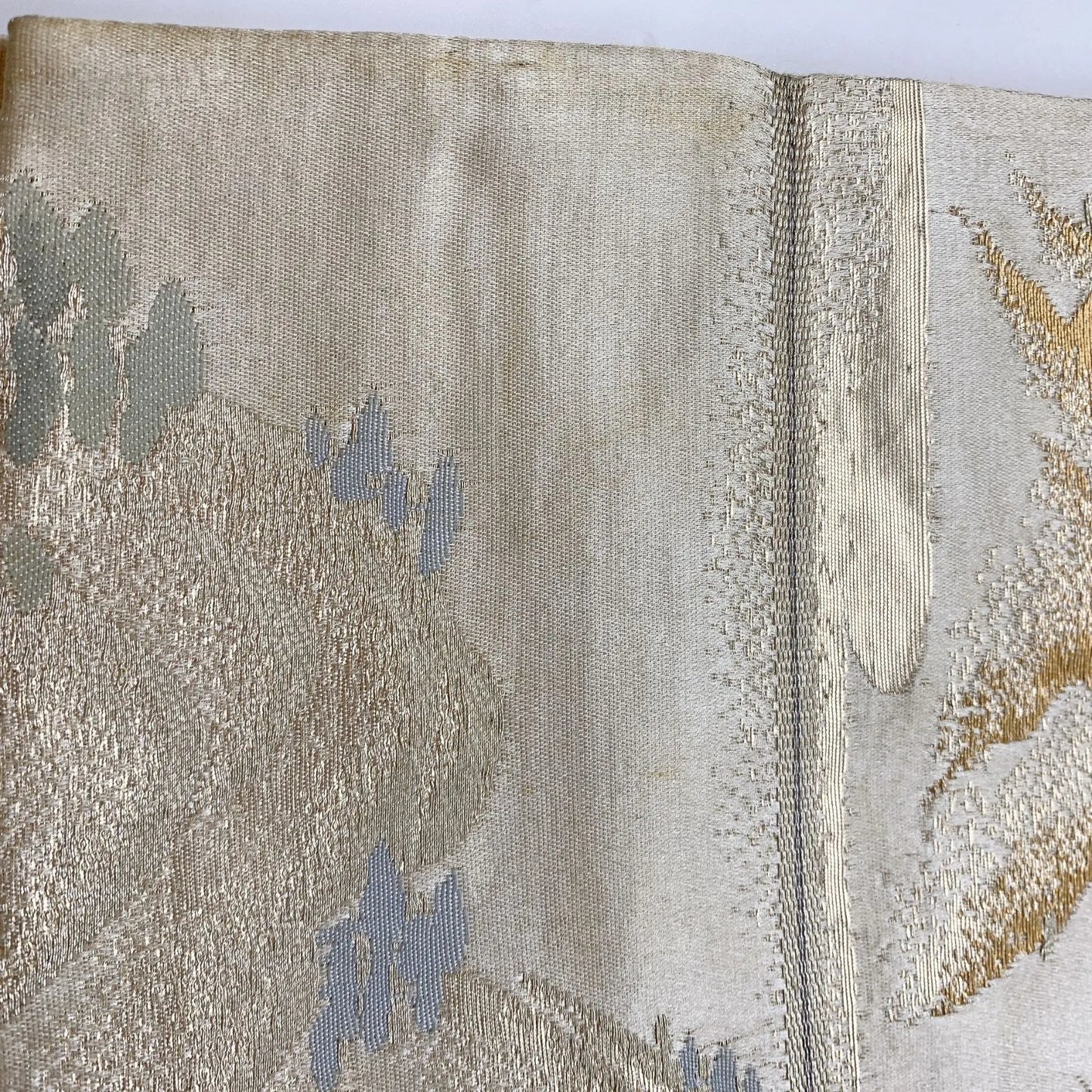 6854# Japanese Vintage Fukuro Obi Belt Kimono Fabric Silk Traditional Untailored 　