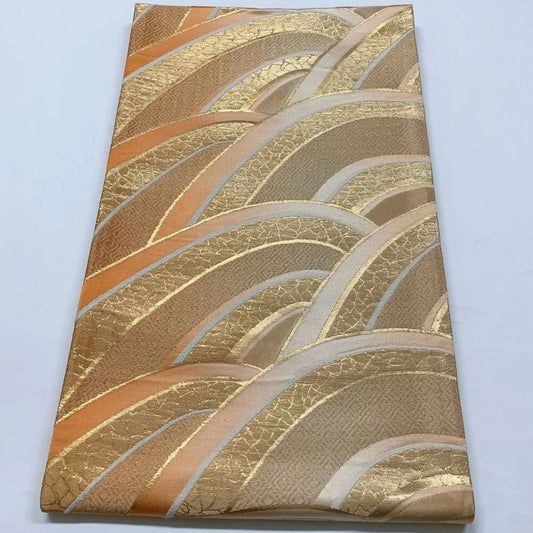 6830# Japanese Vintage Fukuro Obi Belt Kimono Fabric Silk Traditional