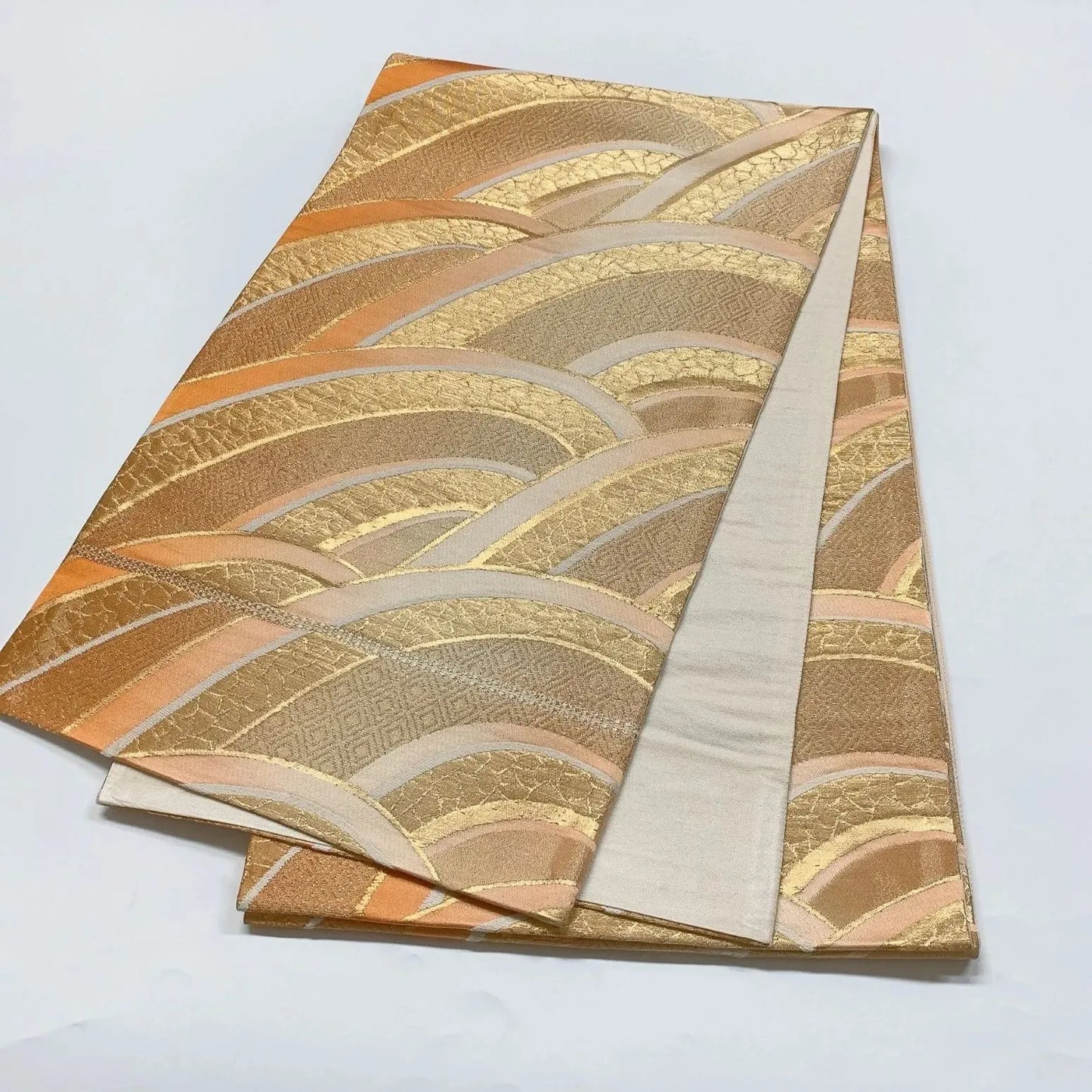 6830# Japanese Vintage Fukuro Obi Belt Kimono Fabric Silk Traditional