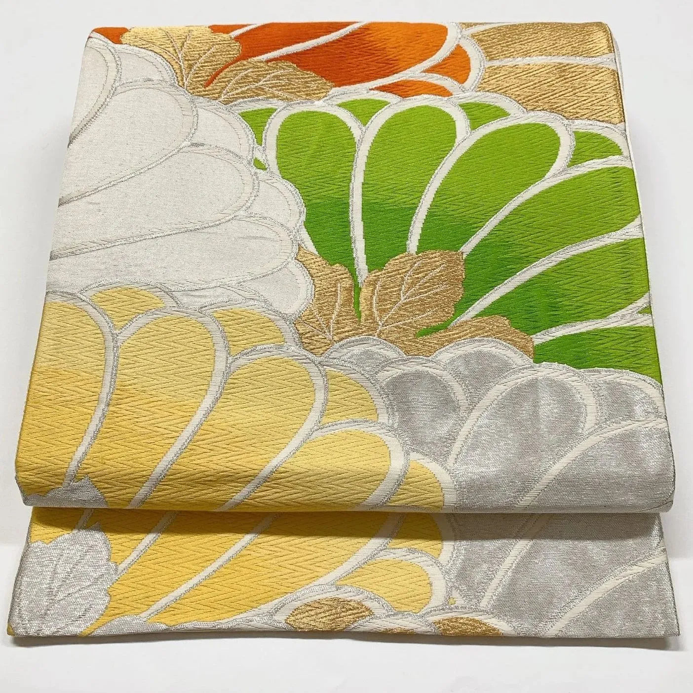 6847# Japanese Vintage Fukuro Obi Belt Kimono Fabric Silk Traditional