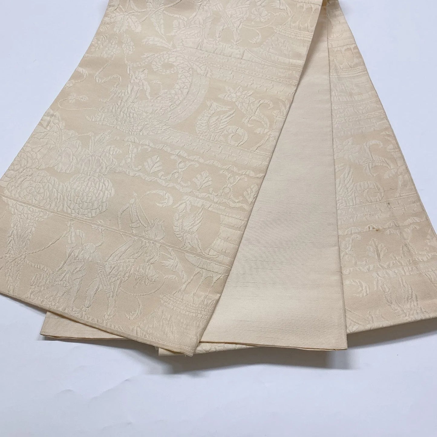 6863# Japanese Vintage Fukuro Obi Belt Kimono Fabric Silk Traditional