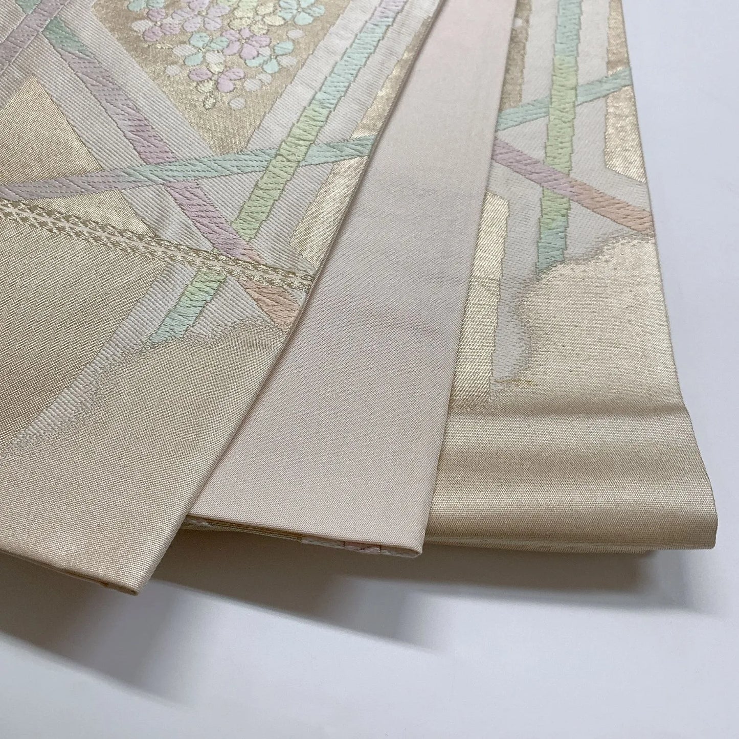 6867# Japanese Vintage Fukuro Obi Belt Kimono Fabric Silk Traditional