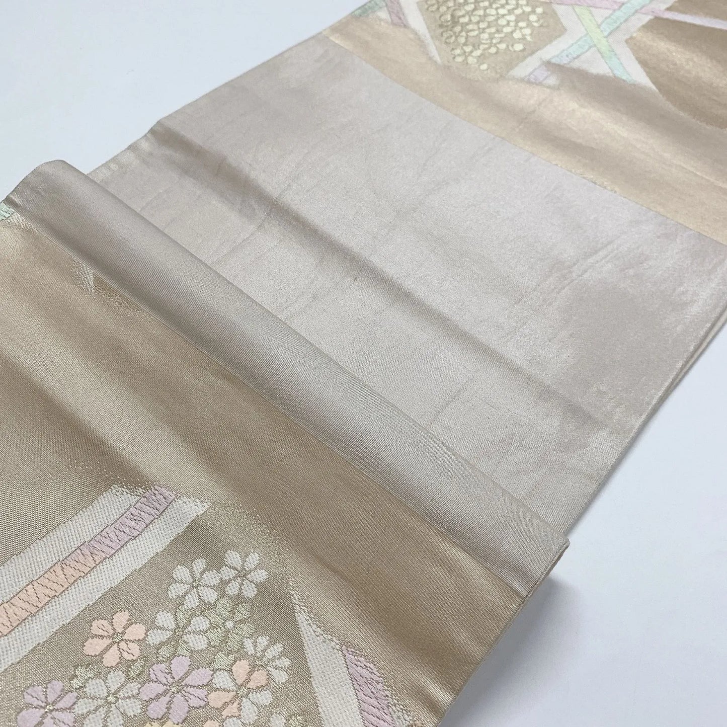 6867# Japanese Vintage Fukuro Obi Belt Kimono Fabric Silk Traditional