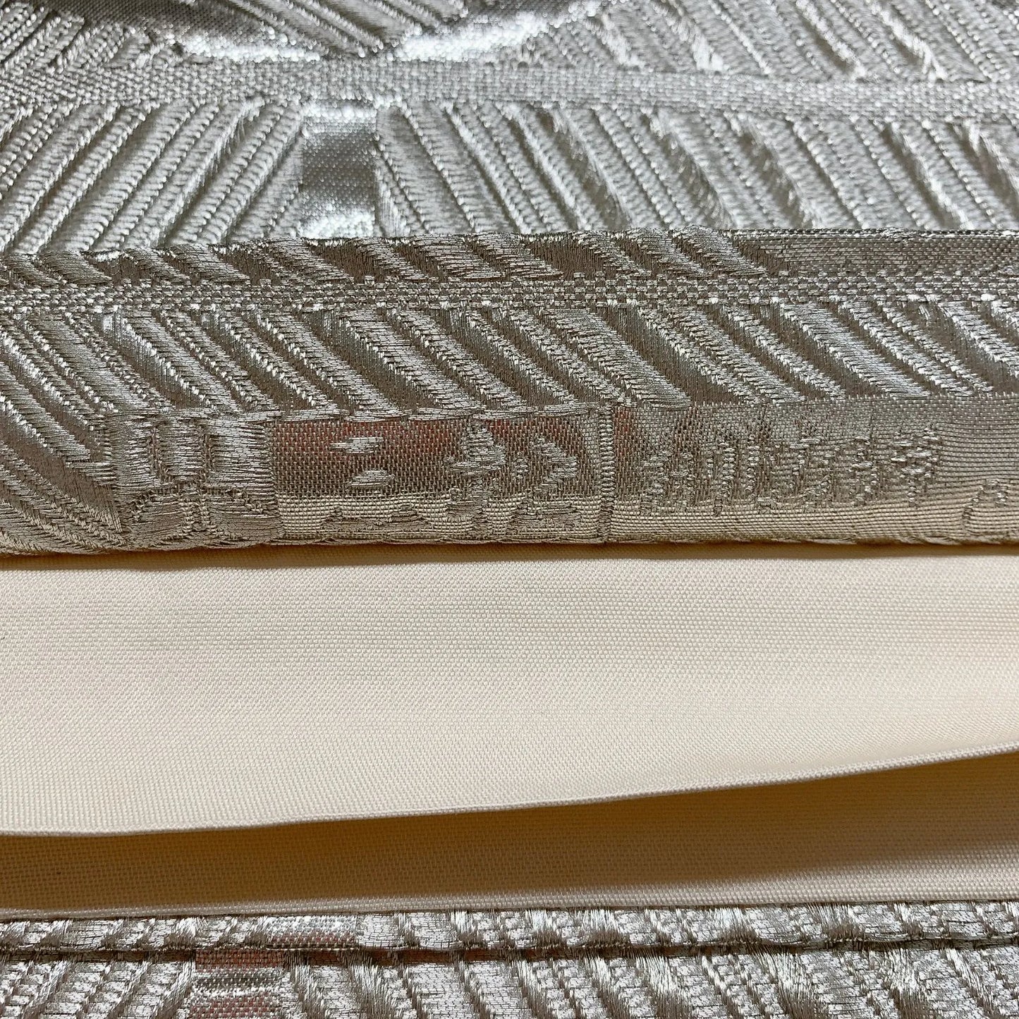 6869# Japanese Vintage Fukuro Obi Belt Kimono Fabric Silk All-over pattern　