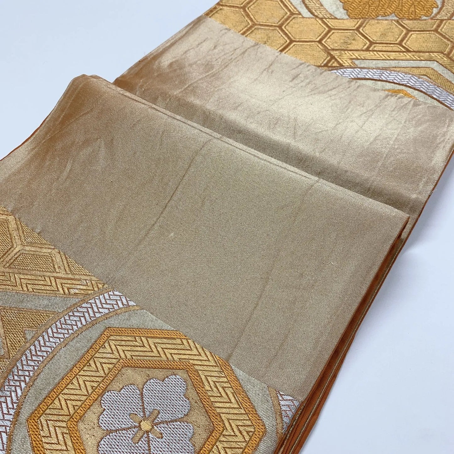 6870# Japanese Vintage Fukuro Obi Belt Kimono Fabric Silk Traditional