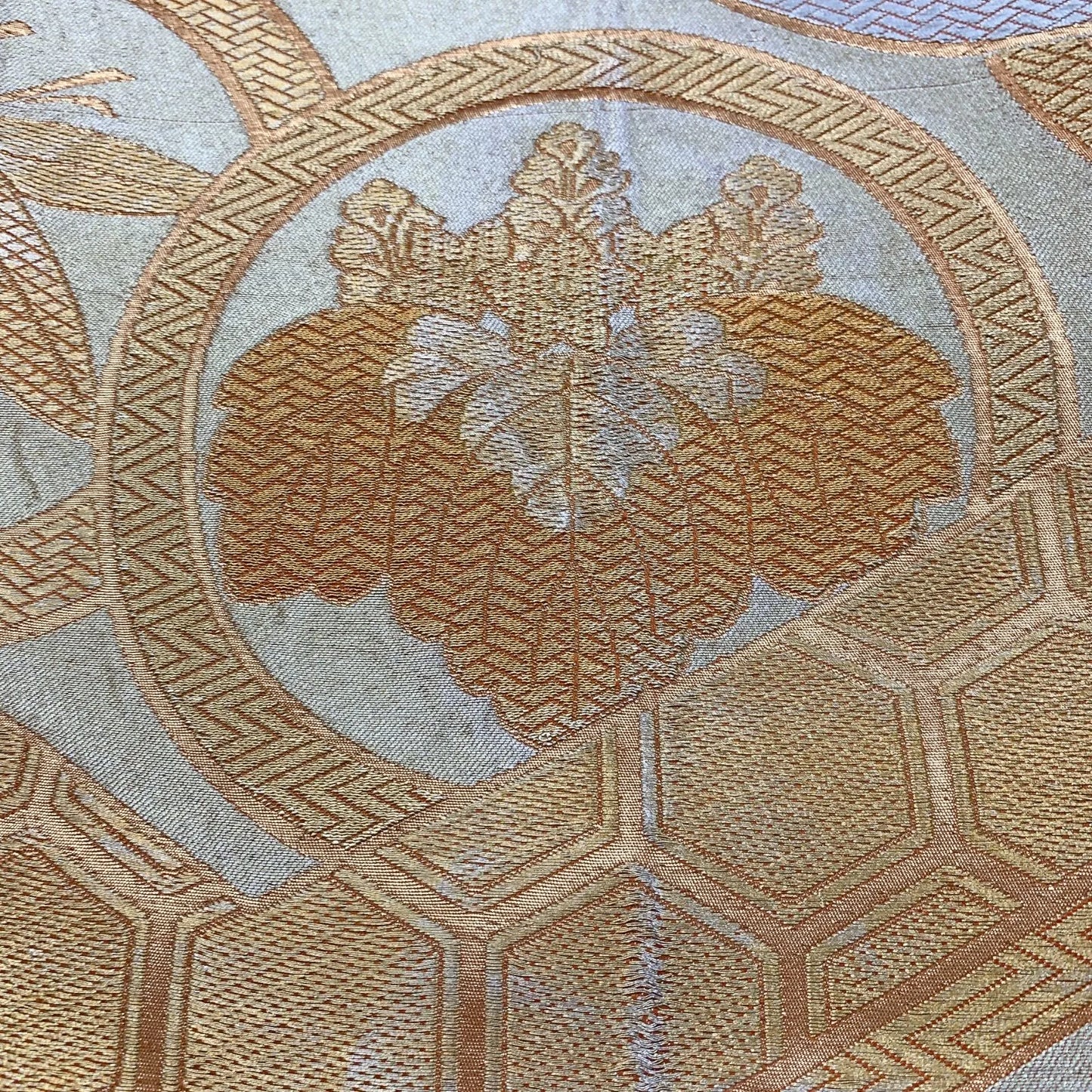 6870# Japanese Vintage Fukuro Obi Belt Kimono Fabric Silk Traditional