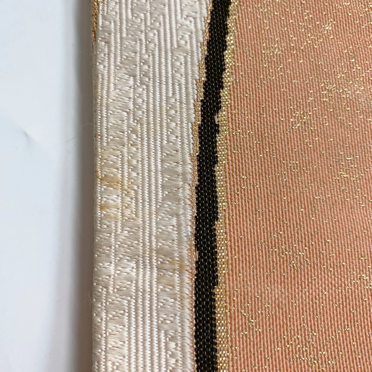 6876# Japanese Vintage Fukuro Obi Belt Kimono Fabric Silk Traditional