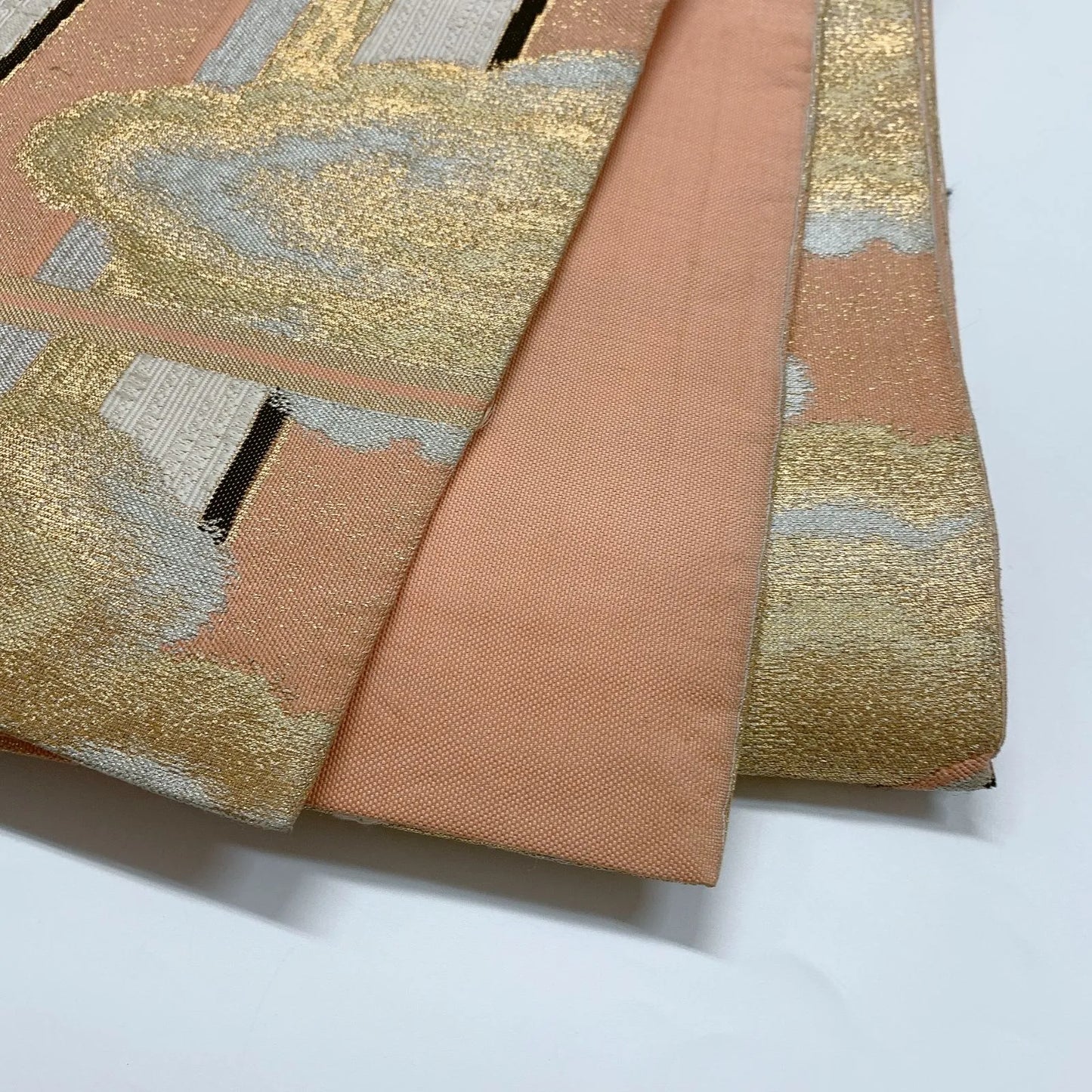 6876# Japanese Vintage Fukuro Obi Belt Kimono Fabric Silk Traditional