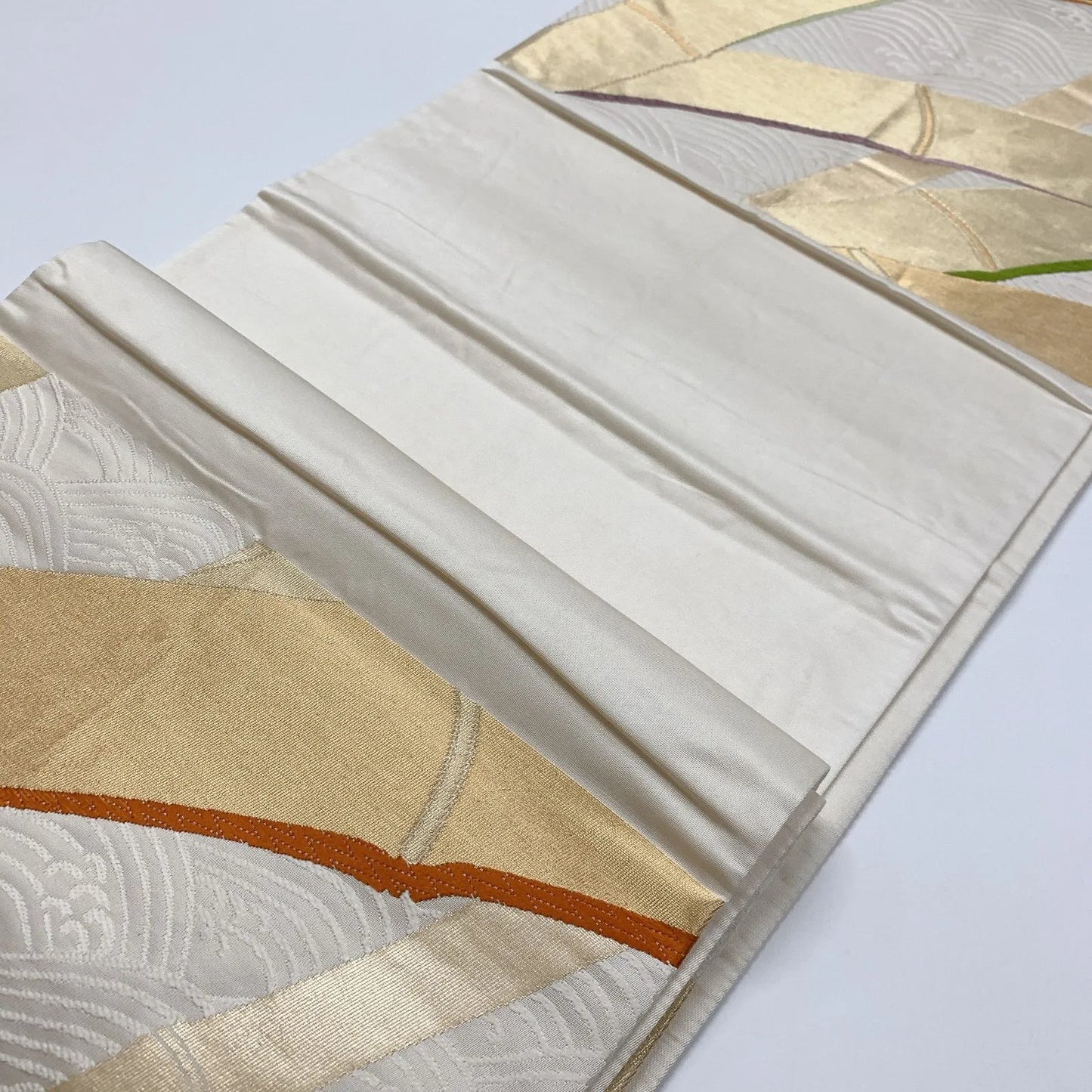 6878# Japanese Vintage Fukuro Obi Belt Kimono Fabric Silk Traditional