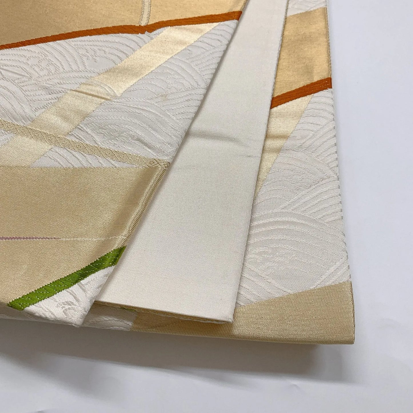 6878# Japanese Vintage Fukuro Obi Belt Kimono Fabric Silk Traditional