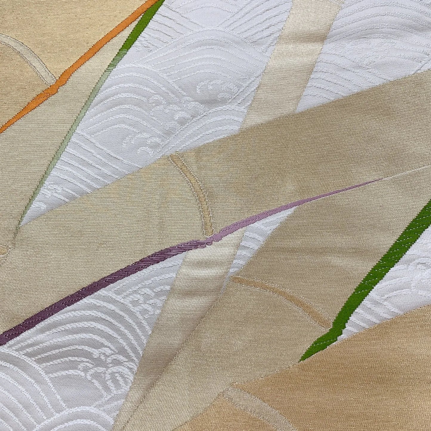 6878# Japanese Vintage Fukuro Obi Belt Kimono Fabric Silk Traditional