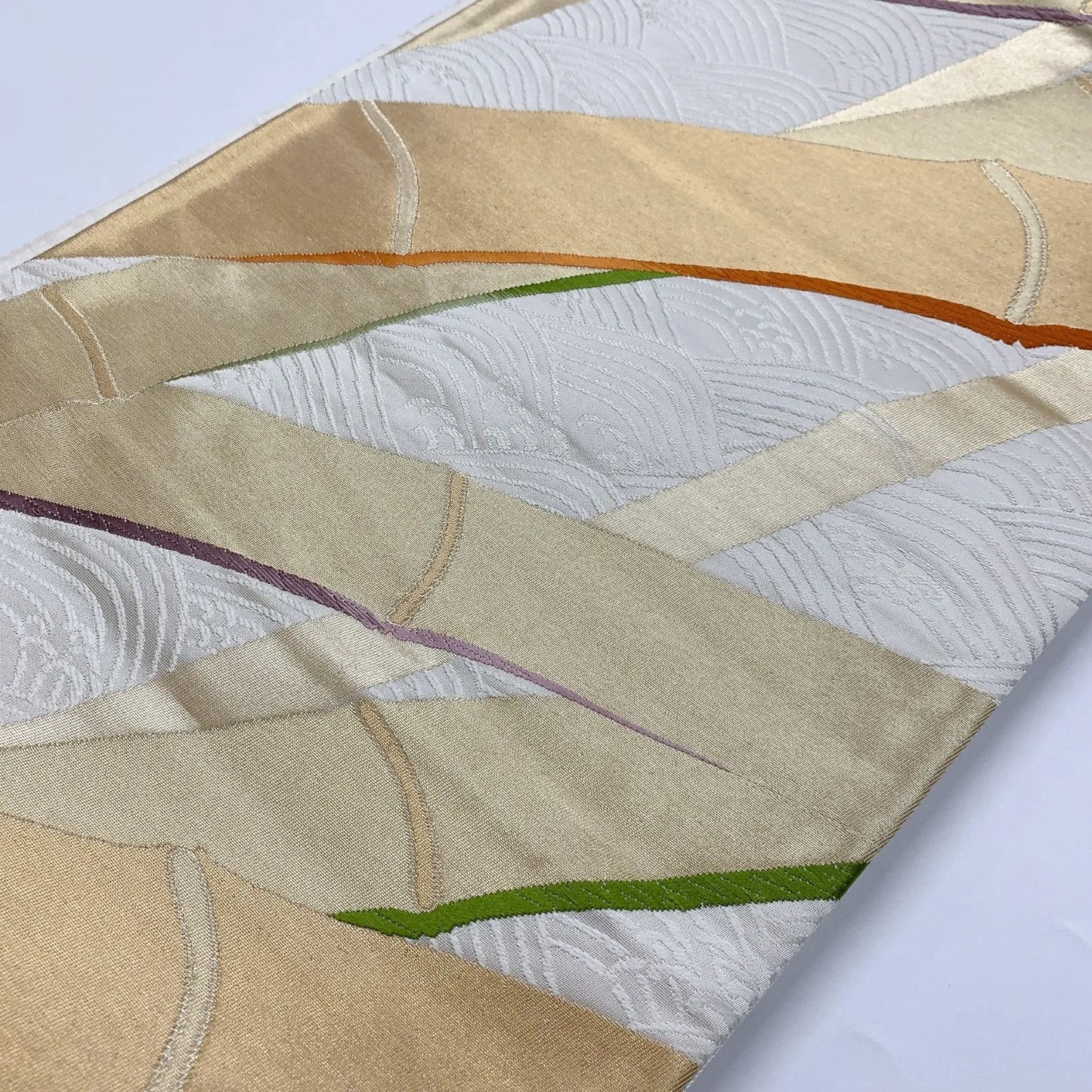 6878# Japanese Vintage Fukuro Obi Belt Kimono Fabric Silk Traditional