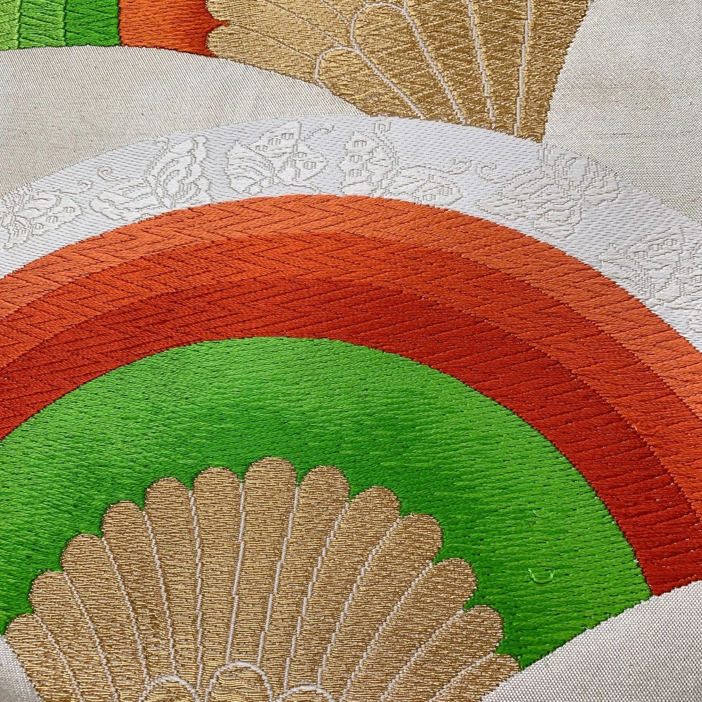 6880# Japanese Vintage Fukuro Obi Belt Kimono Fabric Silk Traditional